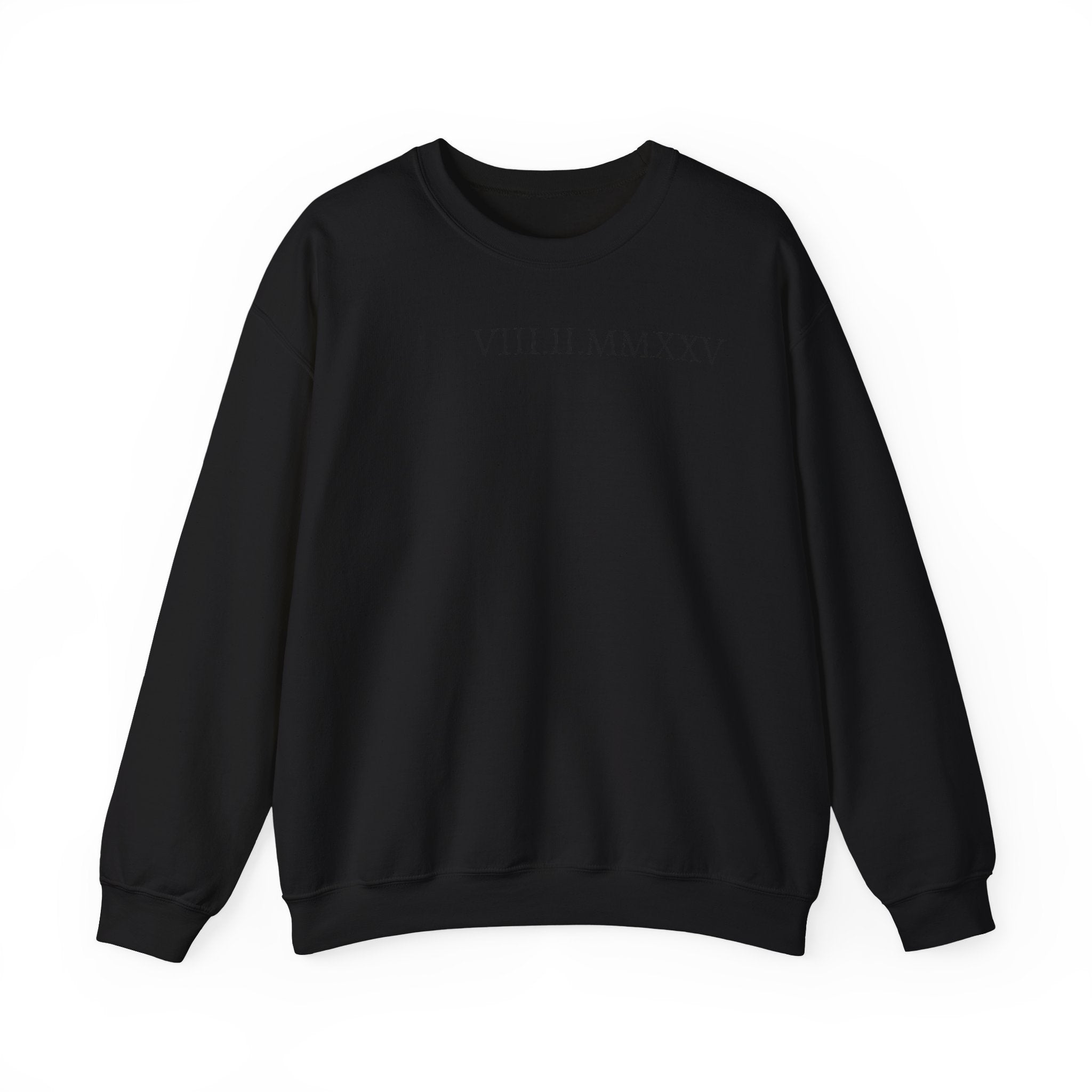 Custom Roman Numeral Date Couple Crewneck Sweatshirt