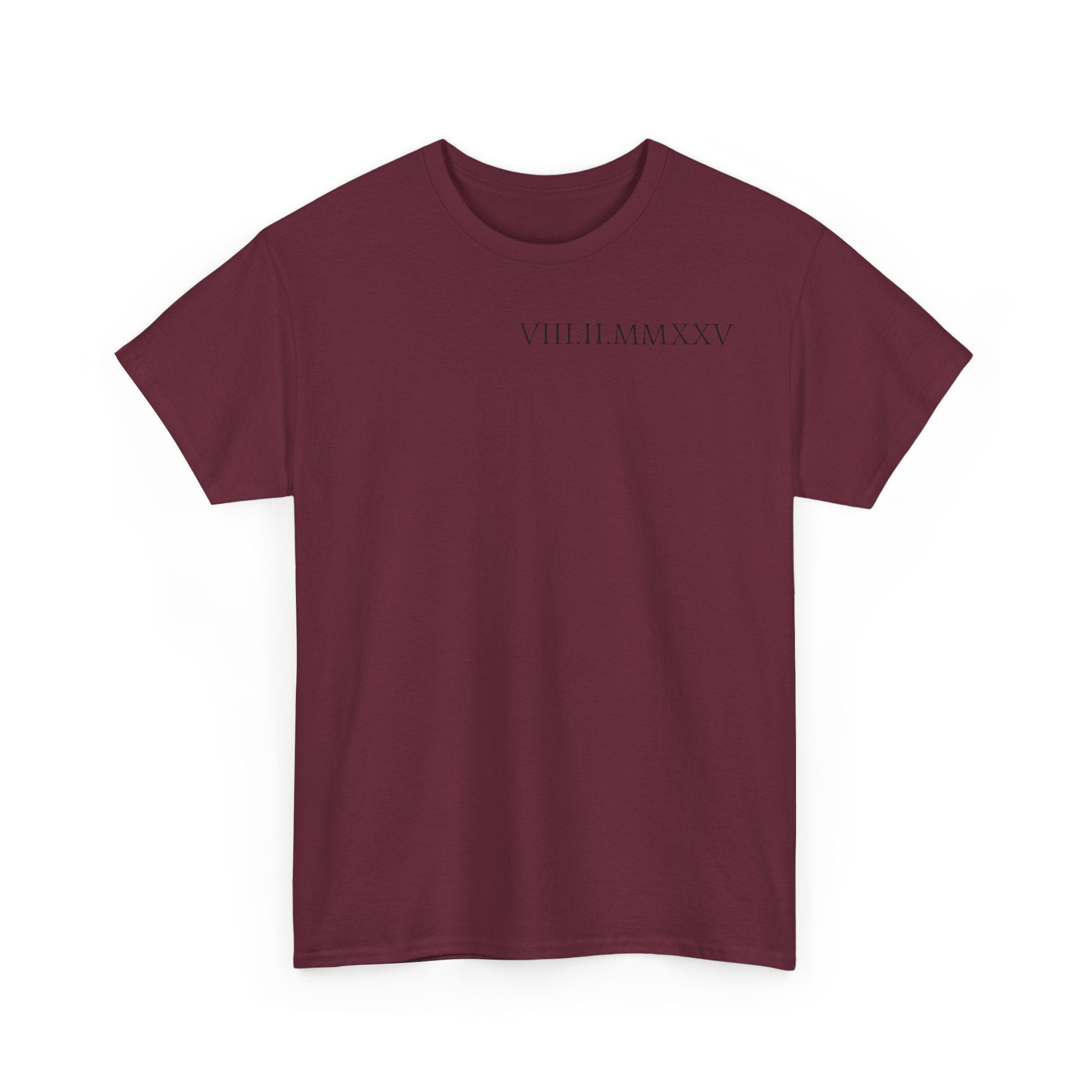 Custom Roman Numeral Date Couple Unisex T-Shirt