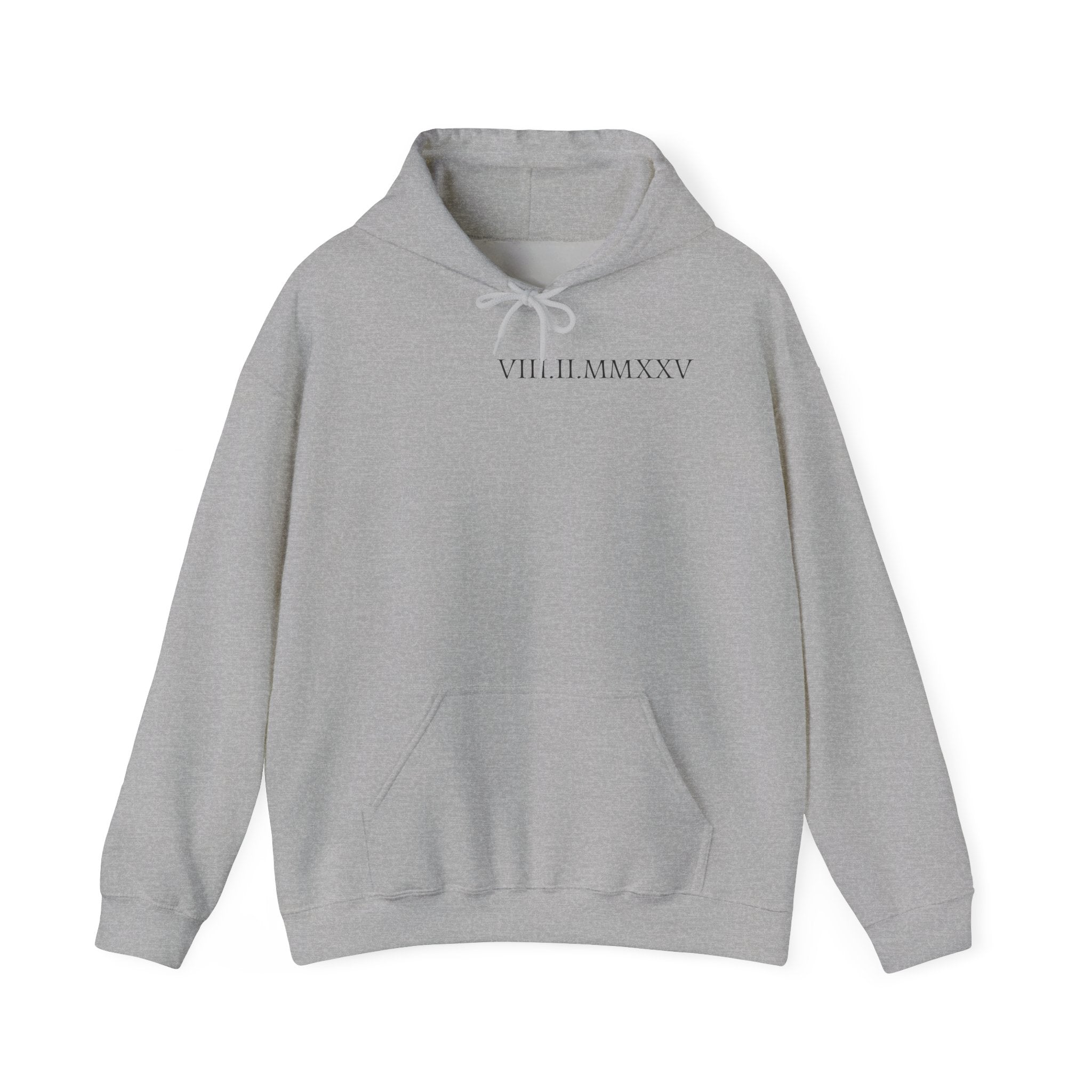Custom Roman Numeral Date Couple Hoodie