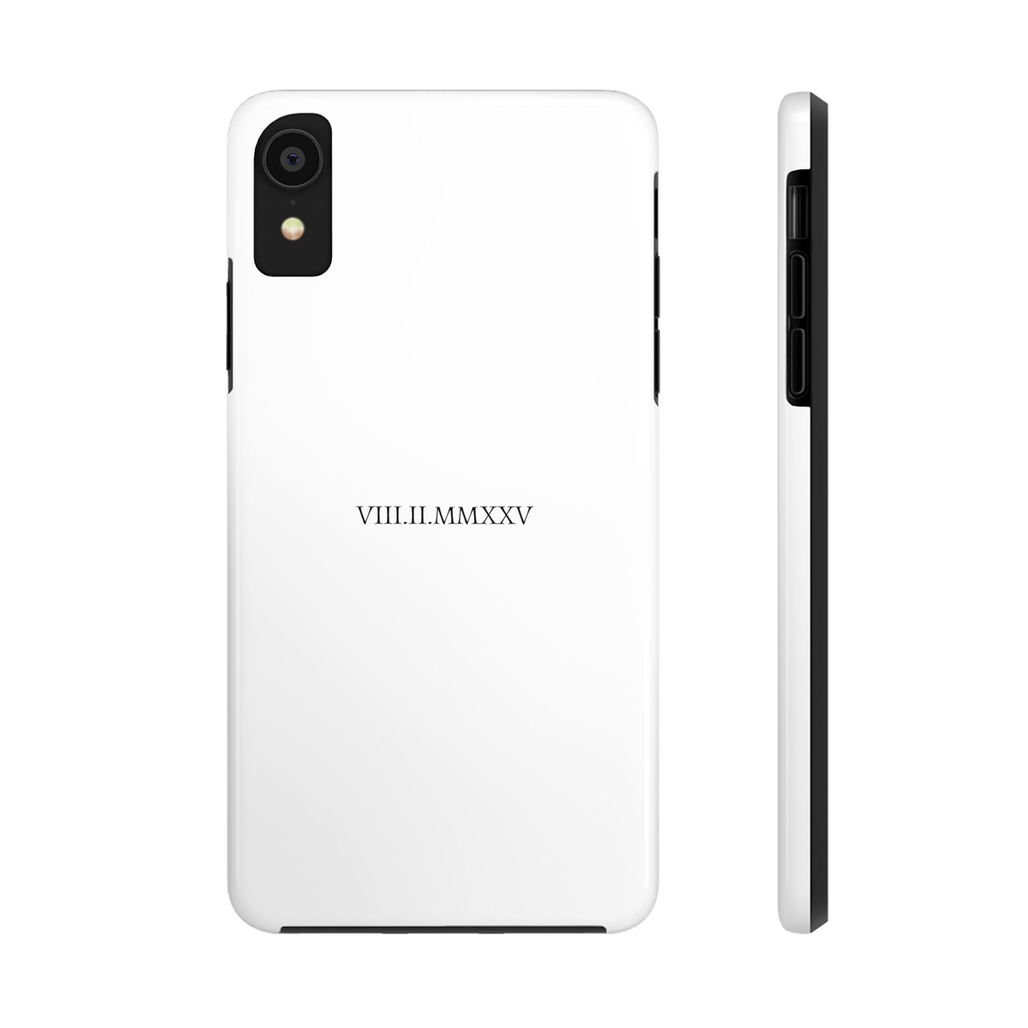 Custom Roman Numeral Date Couple Phone Case