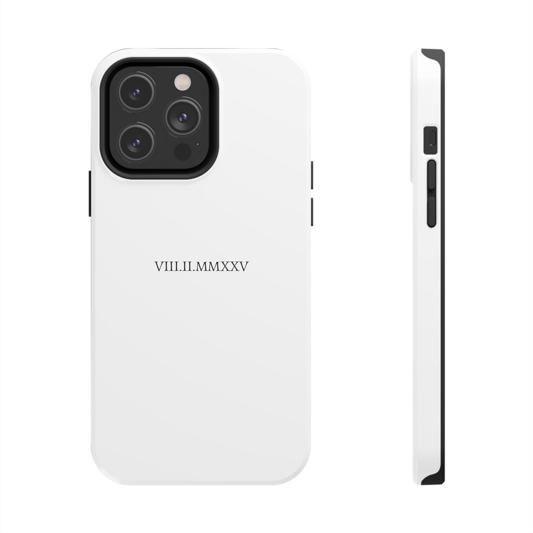 Custom Roman Numeral Date Couple Phone Case