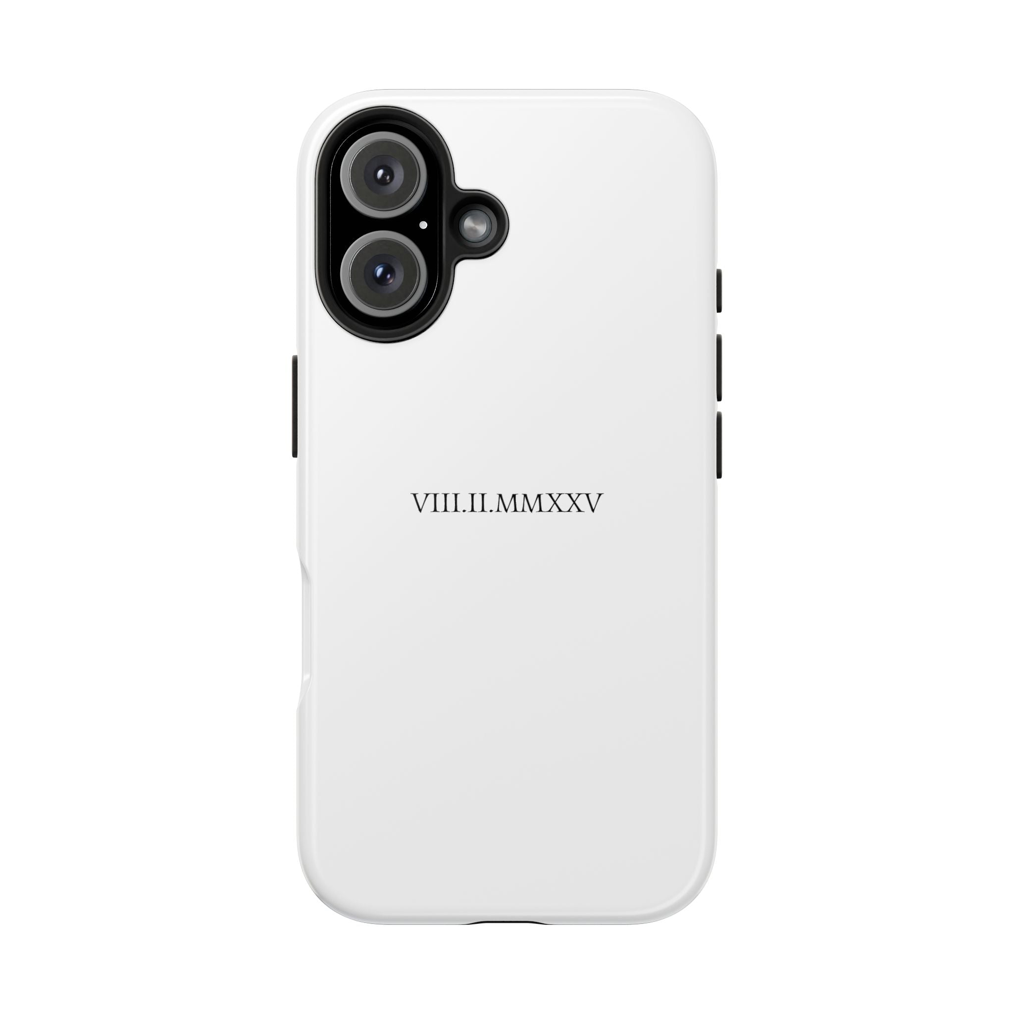 Custom Roman Numeral Date Couple Phone Case
