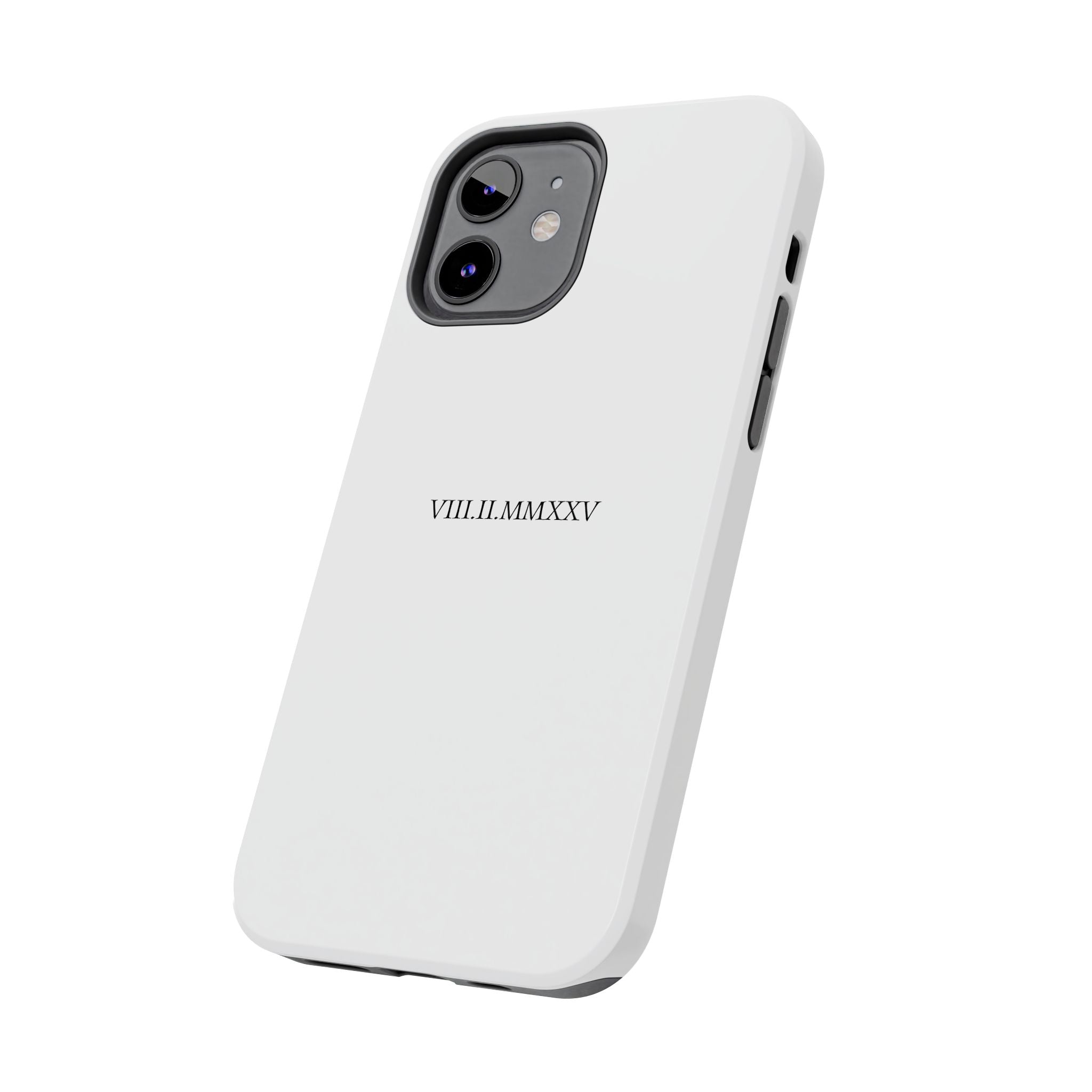 Custom Roman Numeral Date Couple Phone Case