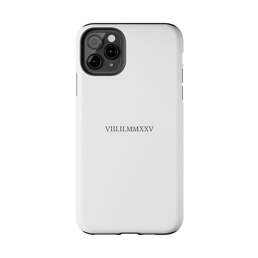 Custom Roman Numeral Date Couple Phone Case