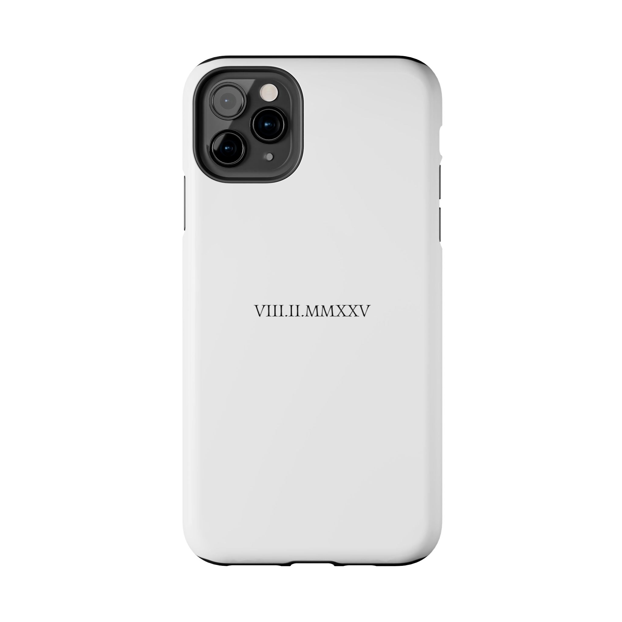 Custom Roman Numeral Date Couple Phone Case