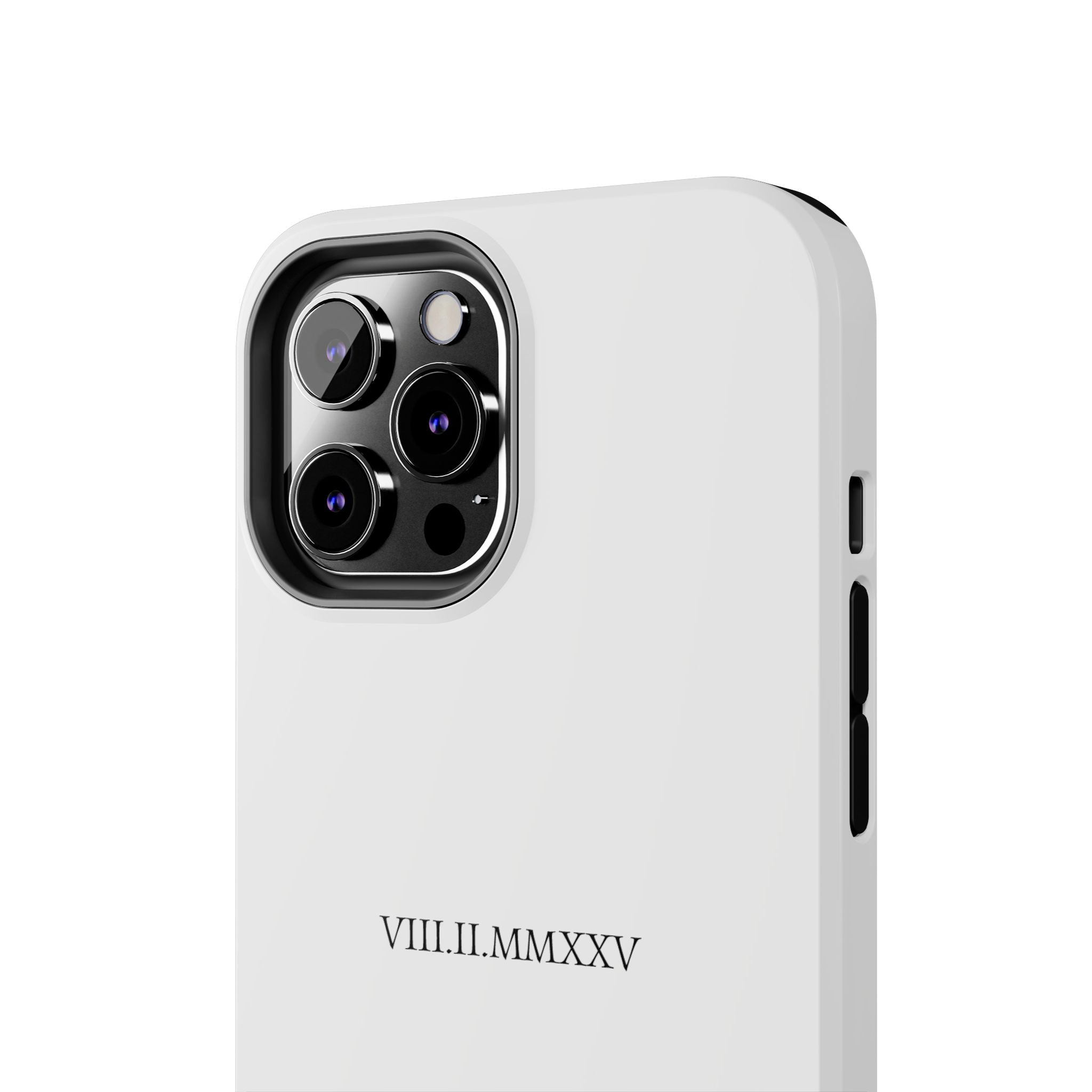 Custom Roman Numeral Date Couple Phone Case