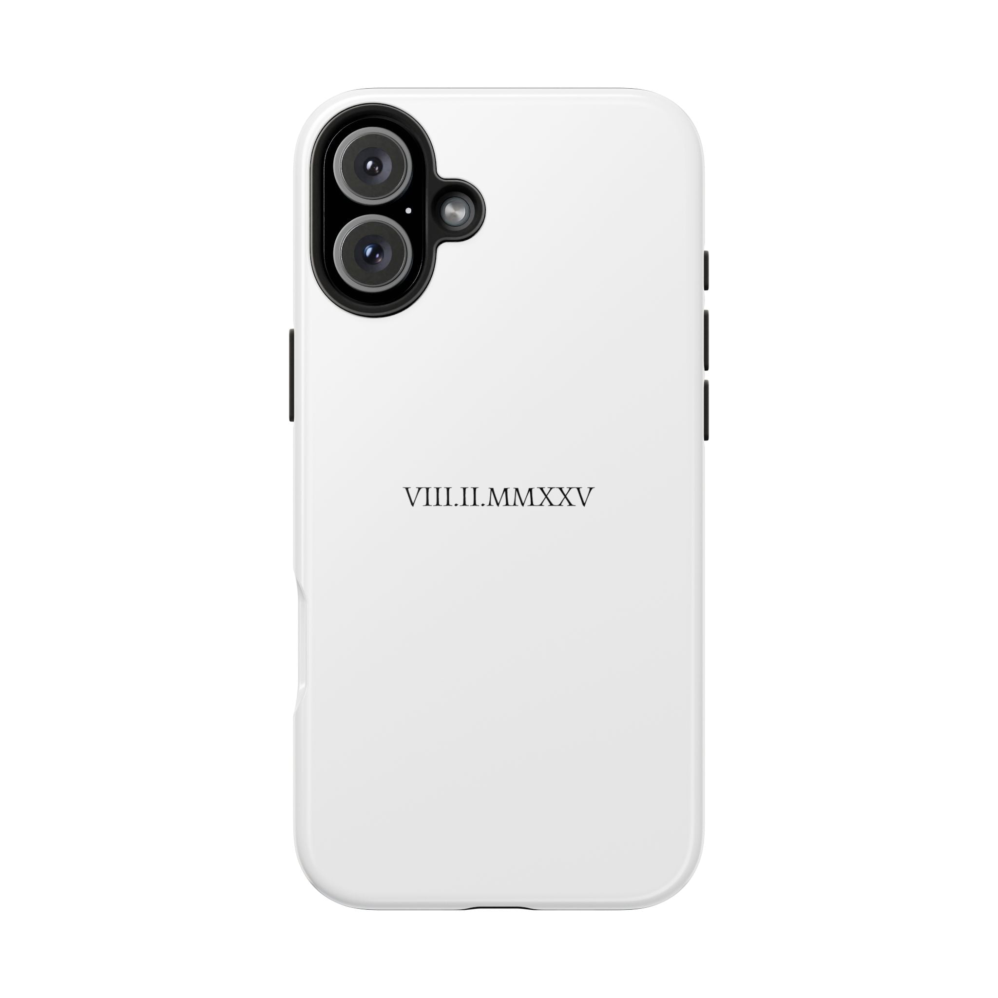 Custom Roman Numeral Date Couple Phone Case