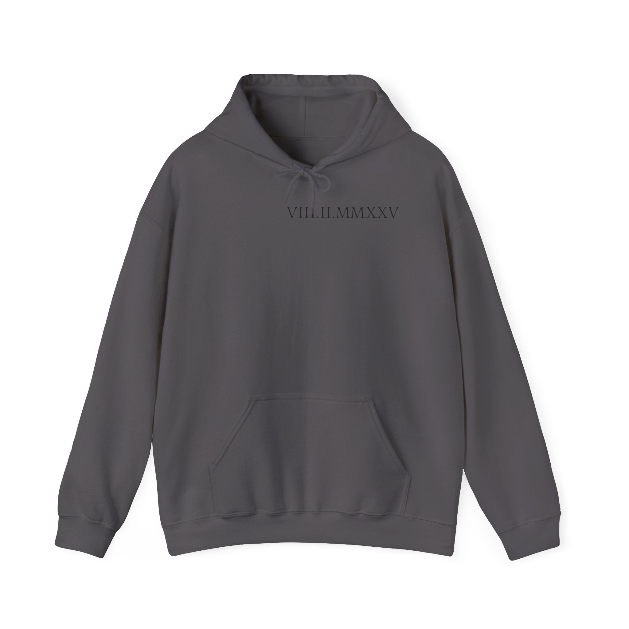 Custom Roman Numeral Date Couple Hoodie