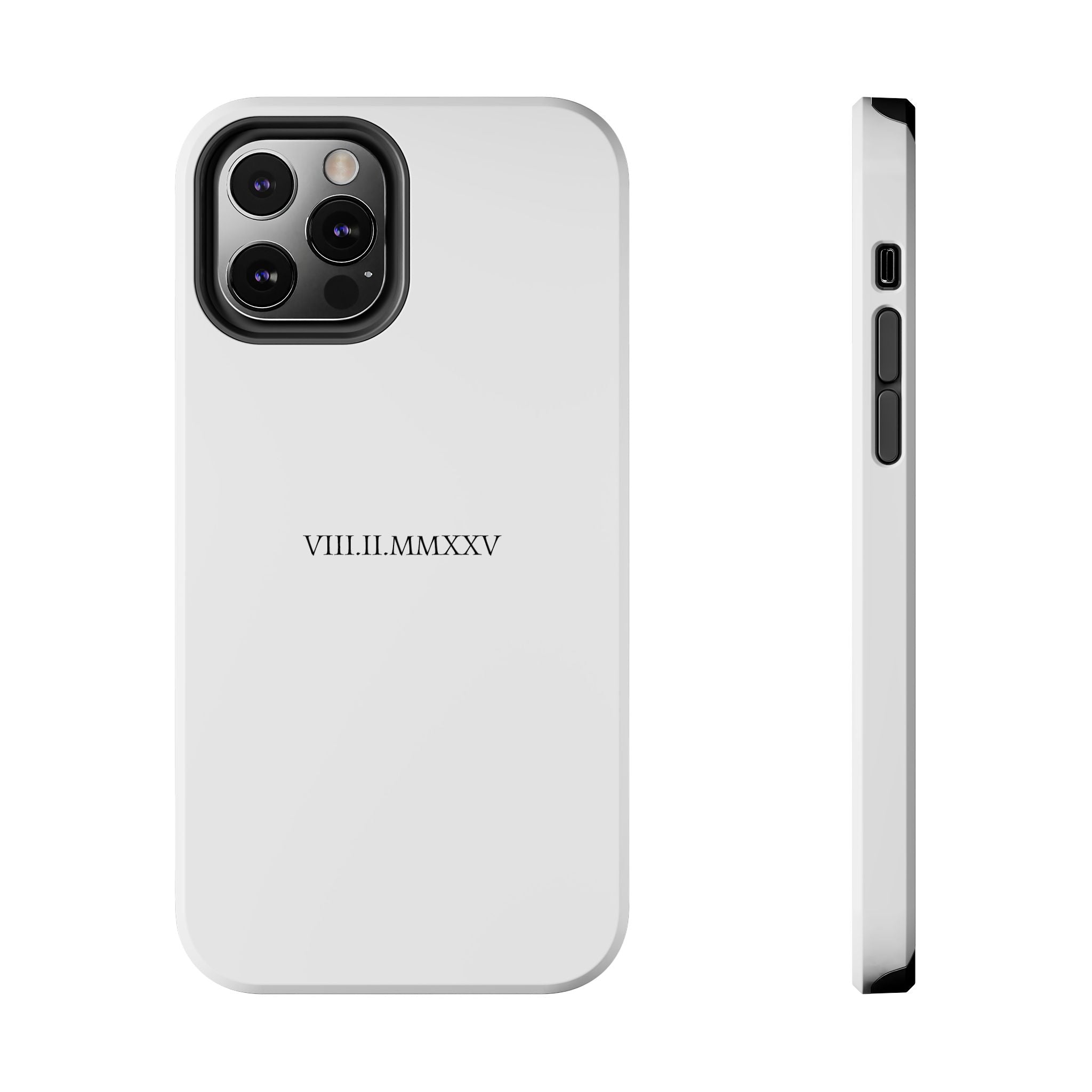 Custom Roman Numeral Date Couple Phone Case