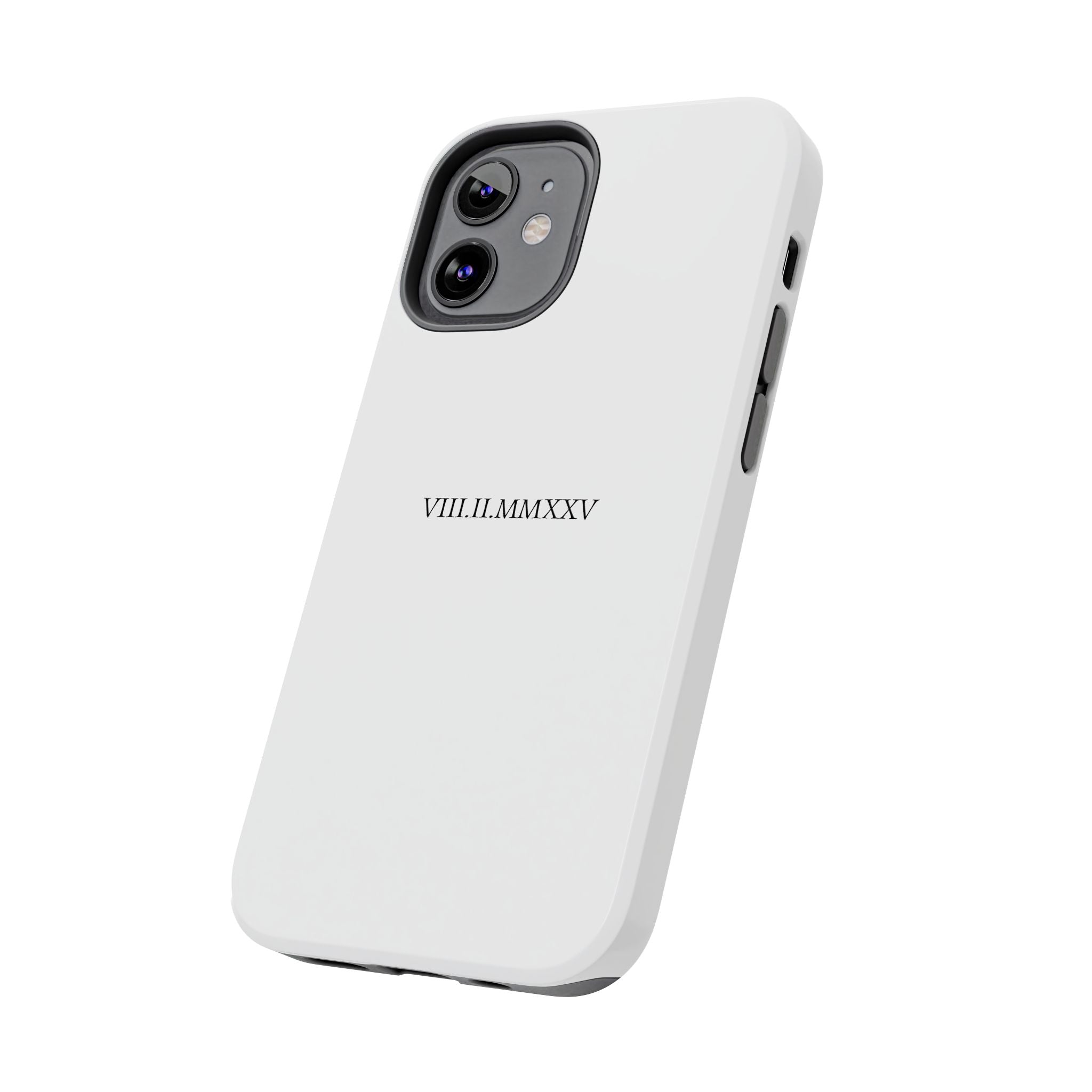Custom Roman Numeral Date Couple Phone Case