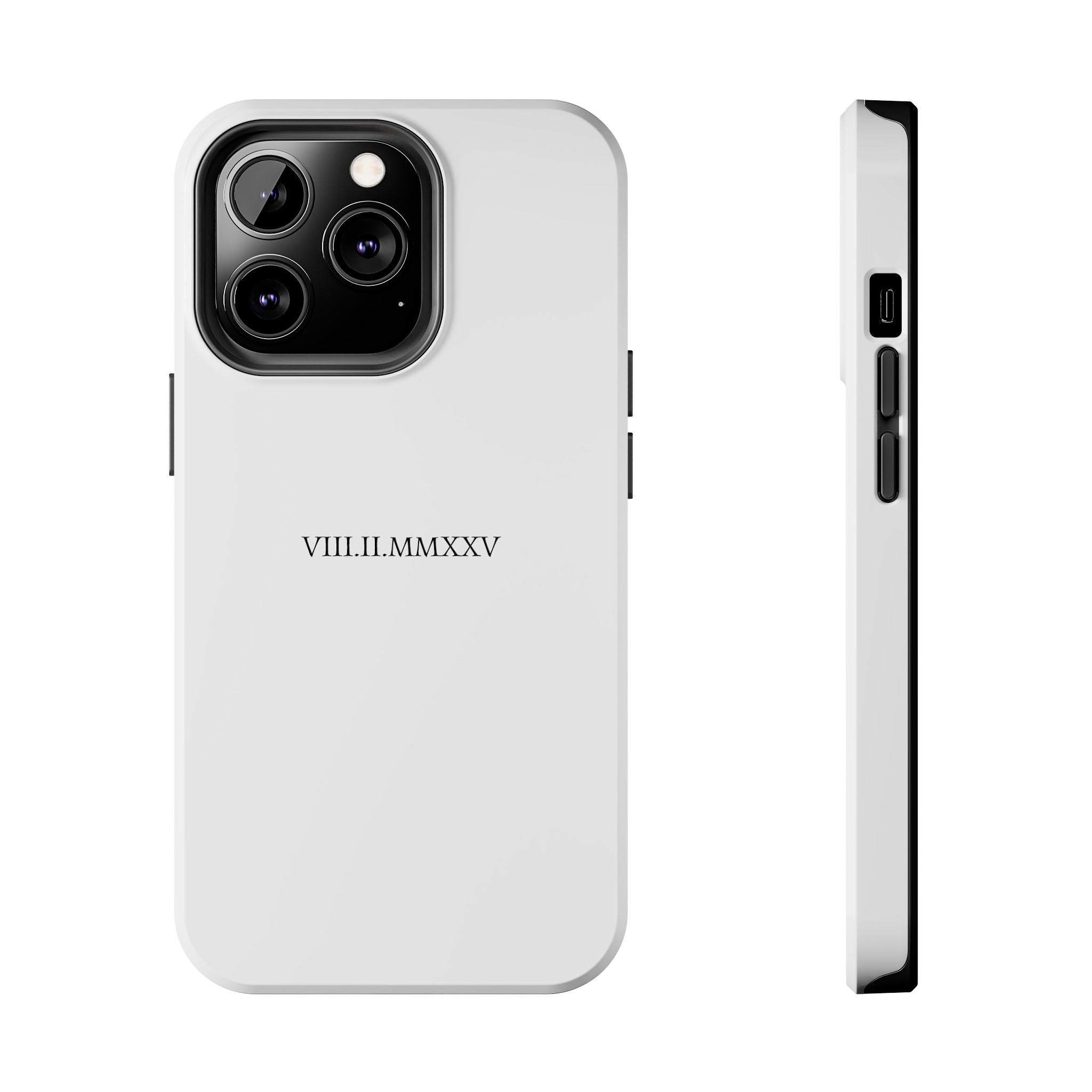 Custom Roman Numeral Date Couple Phone Case