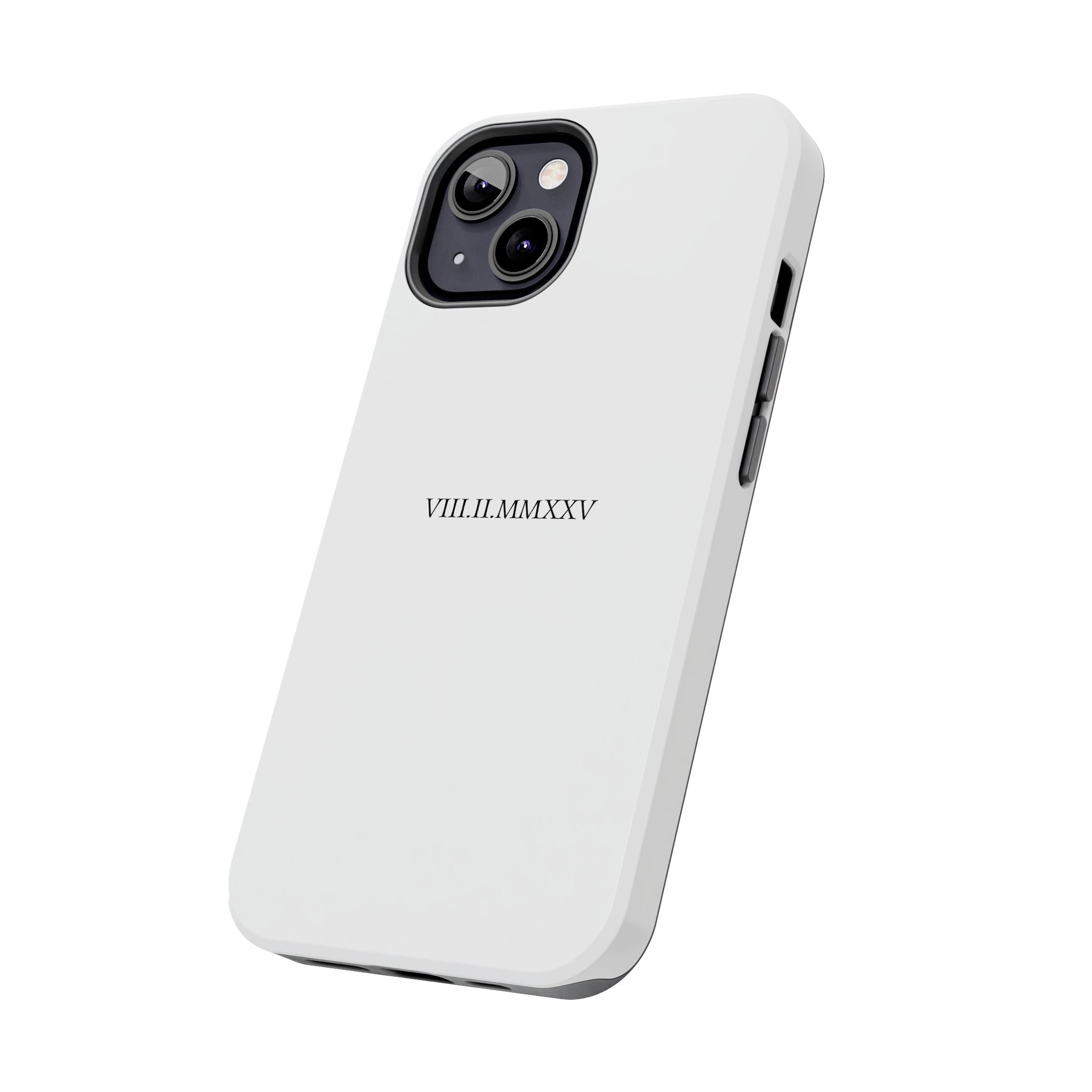 Custom Roman Numeral Date Couple Phone Case