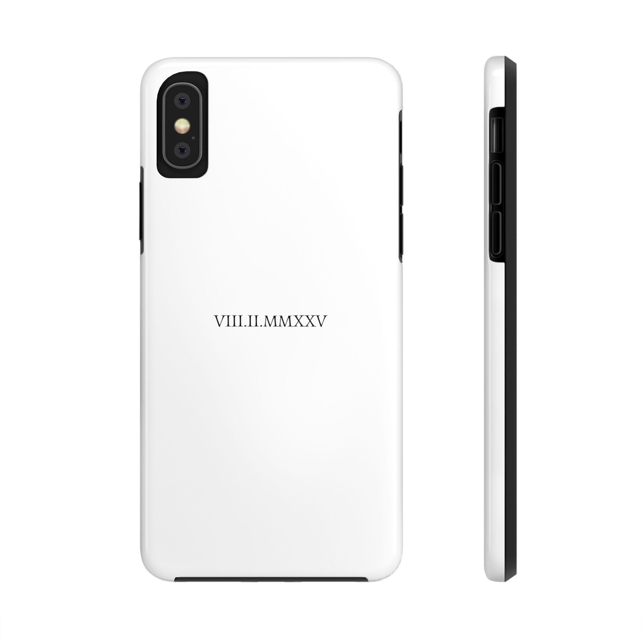 Custom Roman Numeral Date Couple Phone Case