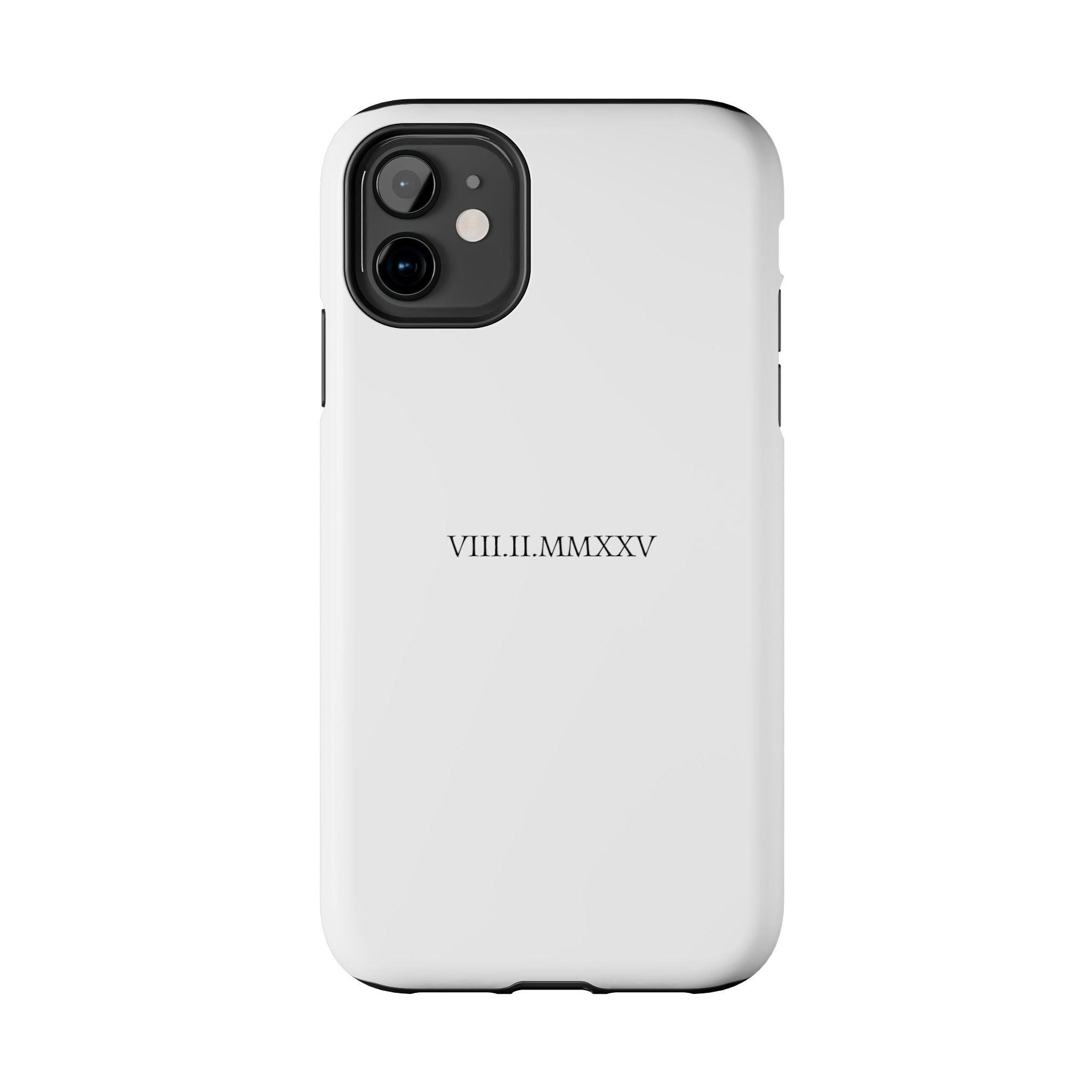 Custom Roman Numeral Date Couple Phone Case
