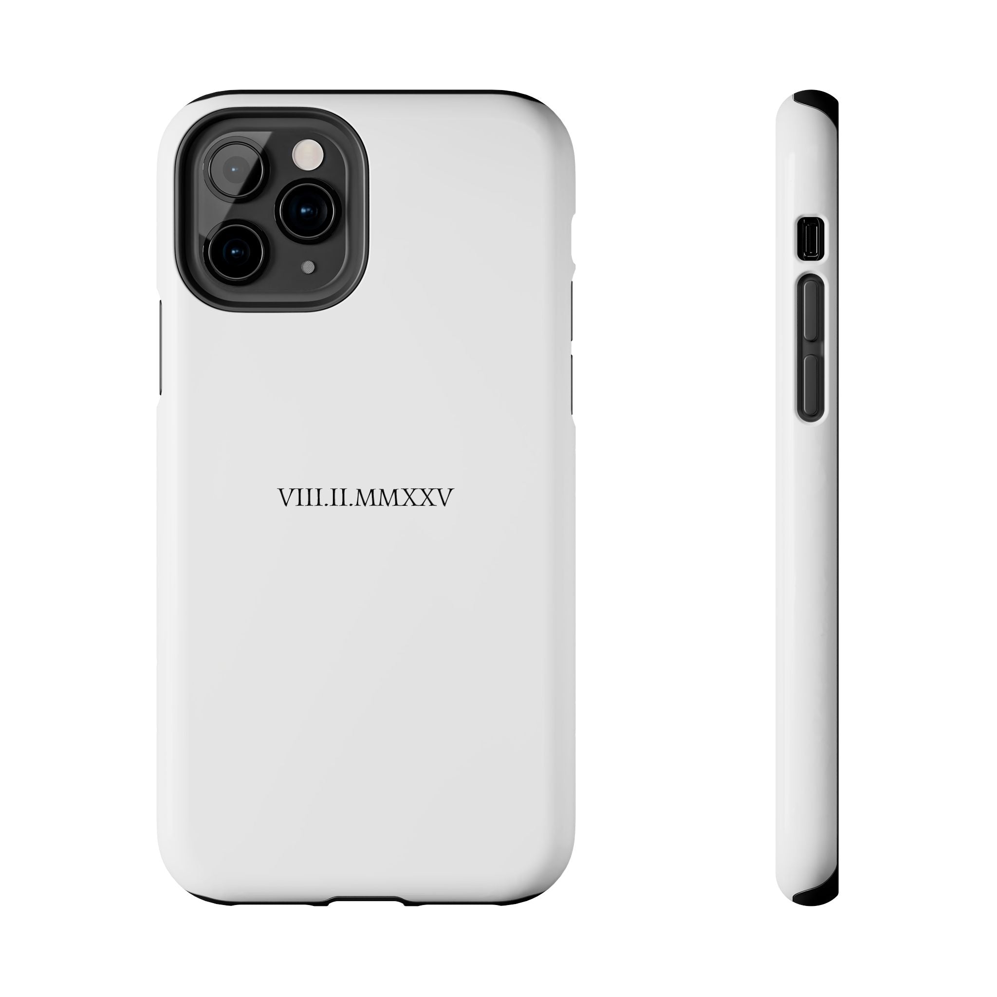 Custom Roman Numeral Date Couple Phone Case