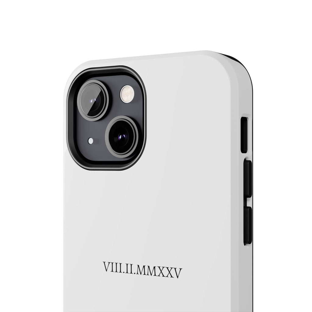 Custom Roman Numeral Date Couple Phone Case
