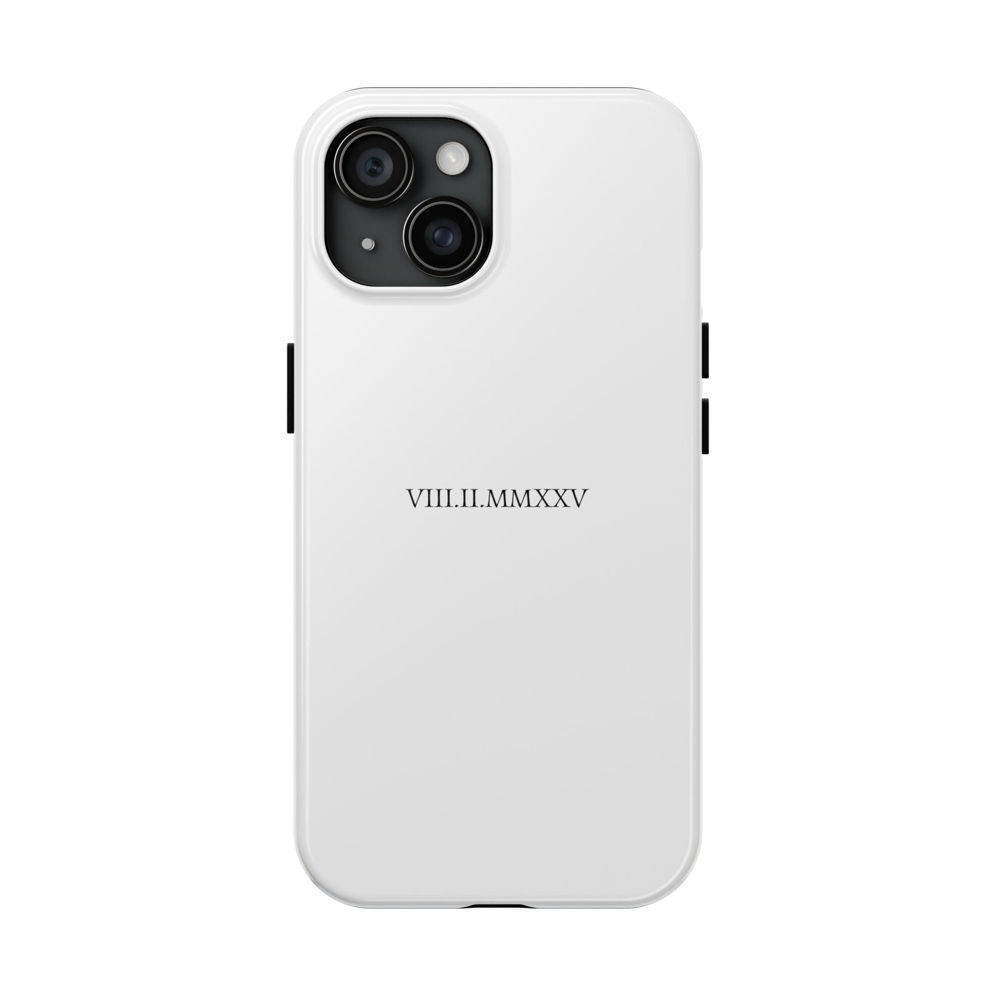 Custom Roman Numeral Date Couple Phone Case