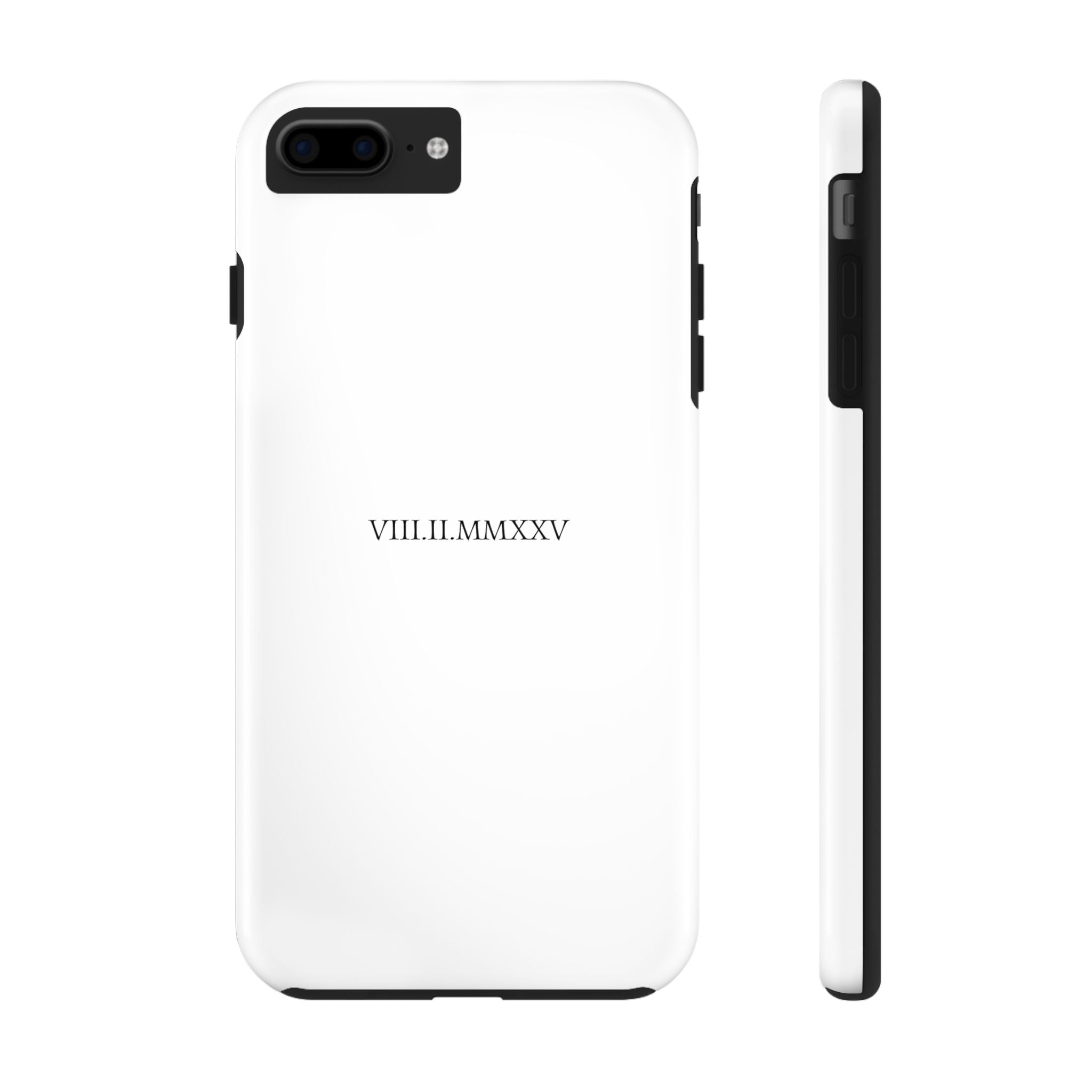 Custom Roman Numeral Date Couple Phone Case