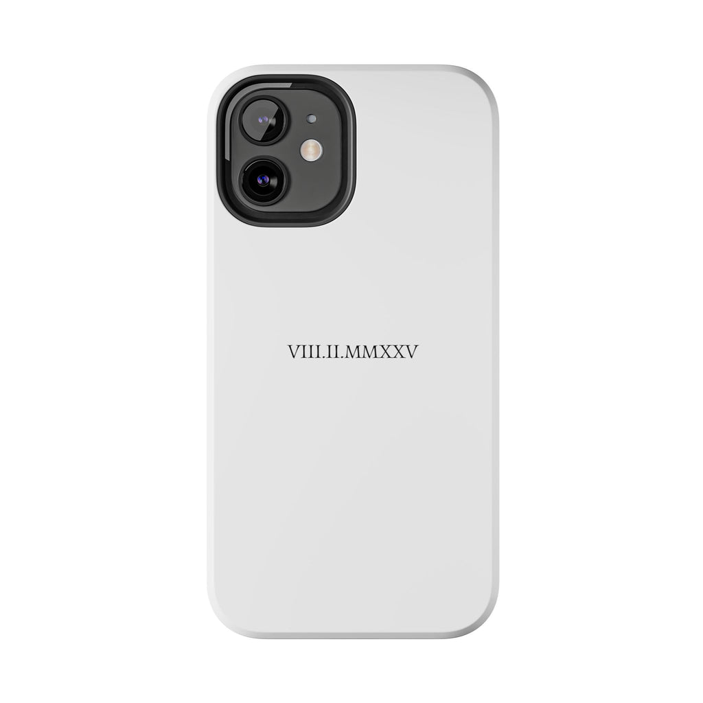 Custom Roman Numeral Date Couple Phone Case