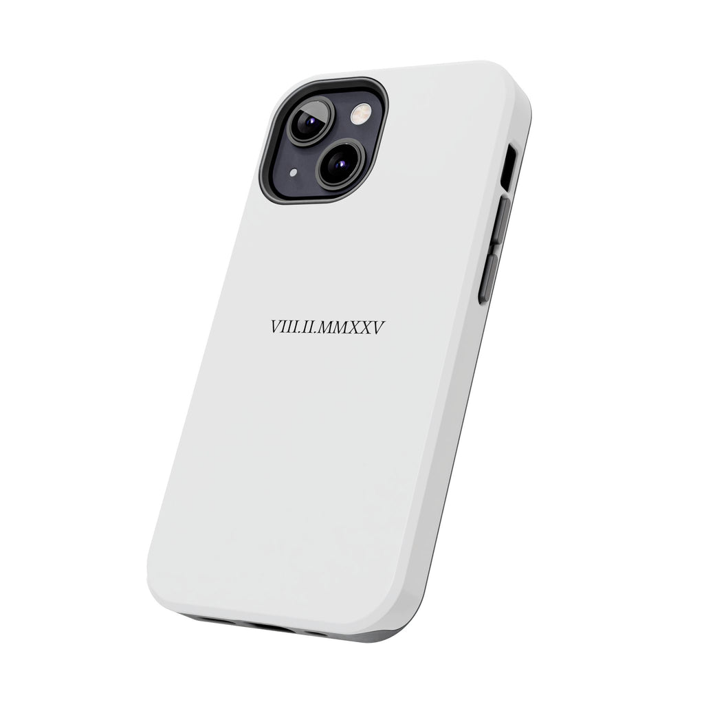 Custom Roman Numeral Date Couple Phone Case