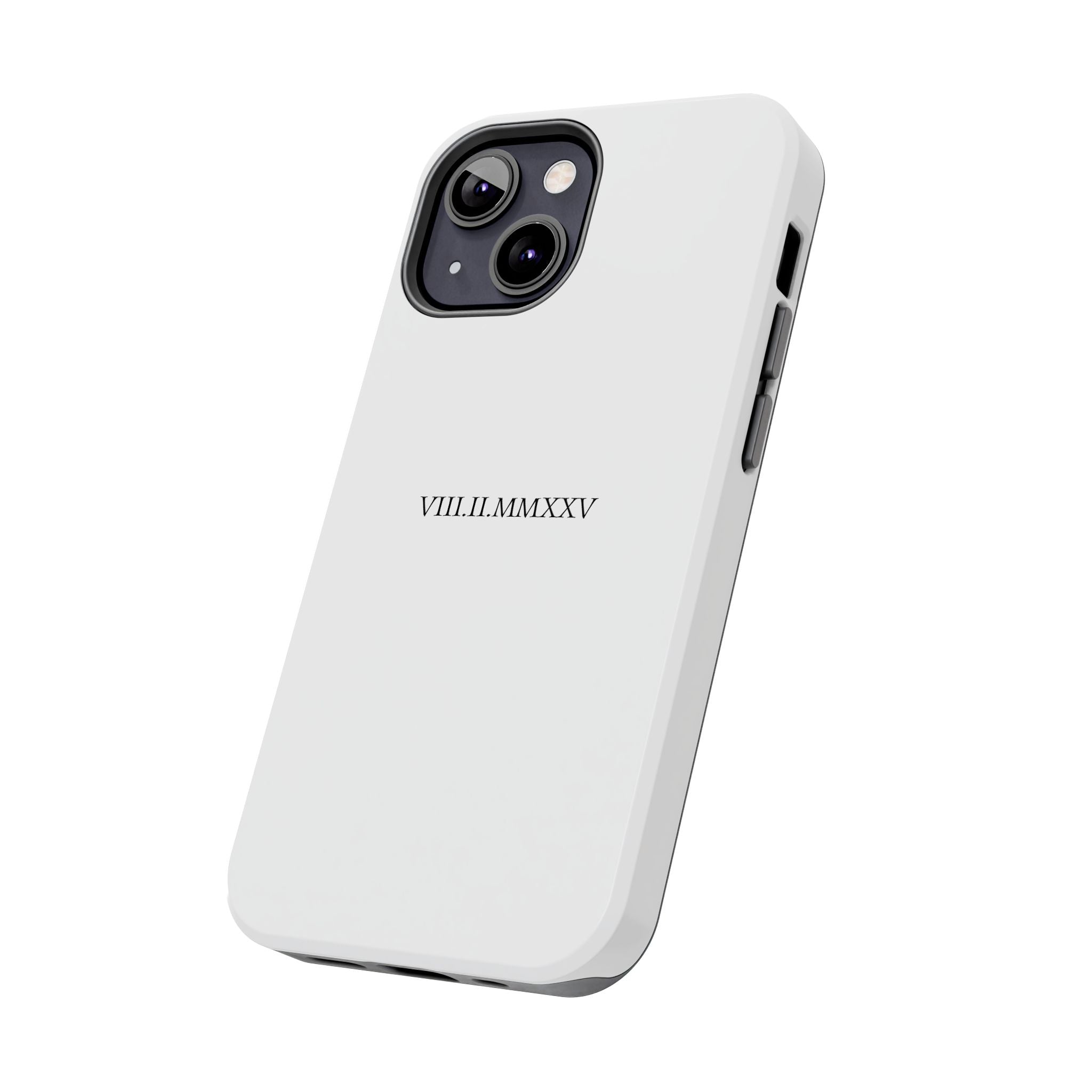 Custom Roman Numeral Date Couple Phone Case