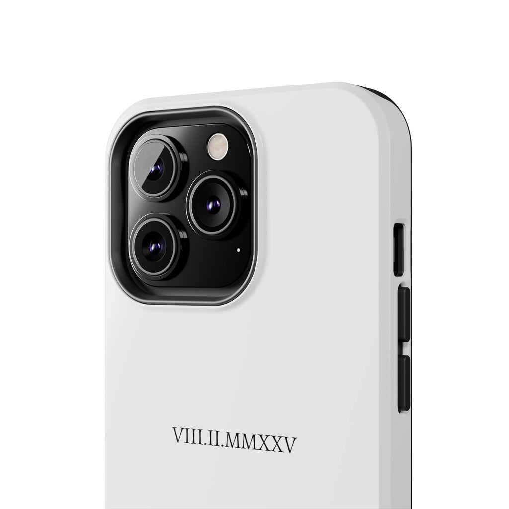 Custom Roman Numeral Date Couple Phone Case