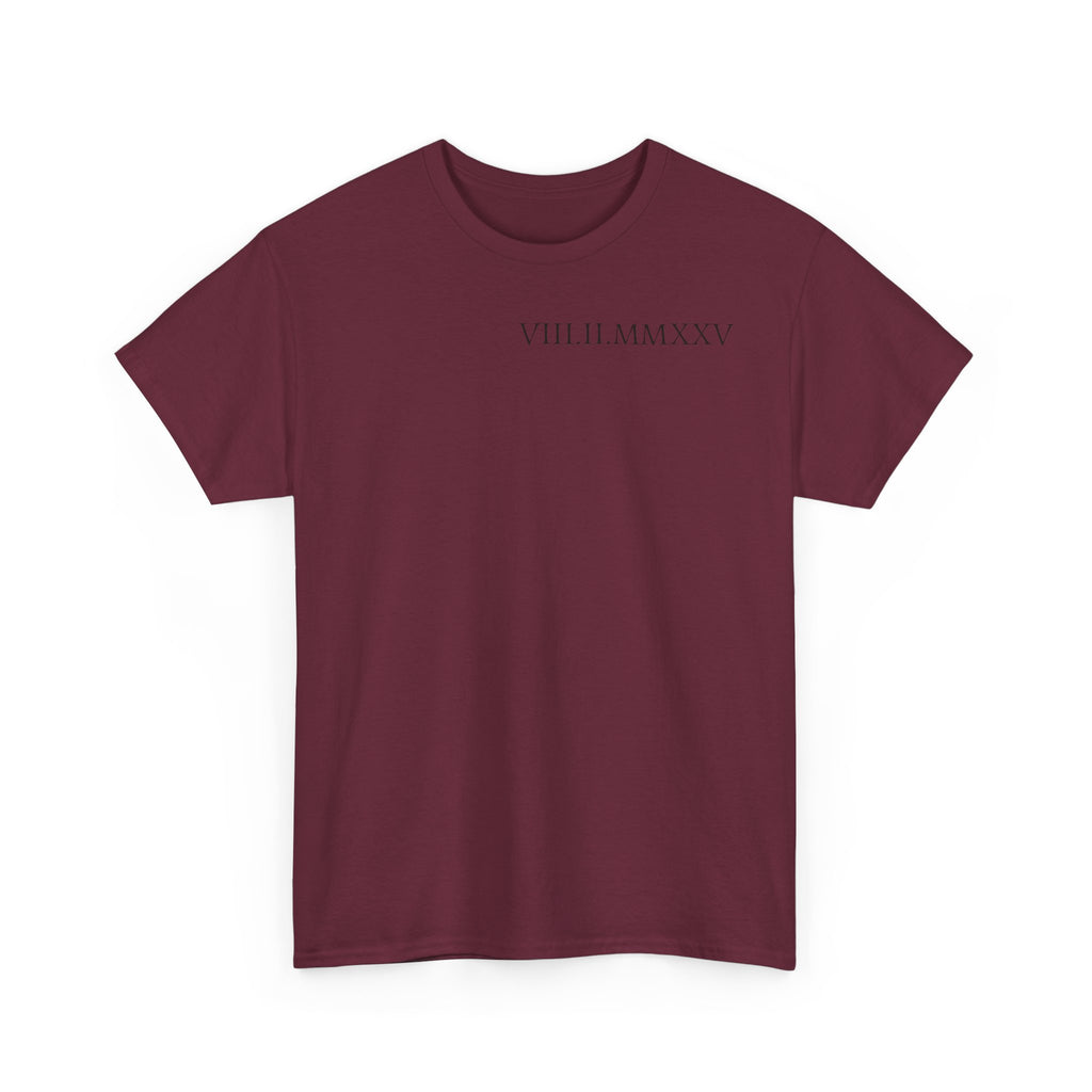 Custom Roman Numeral Date Couple Unisex T-Shirt