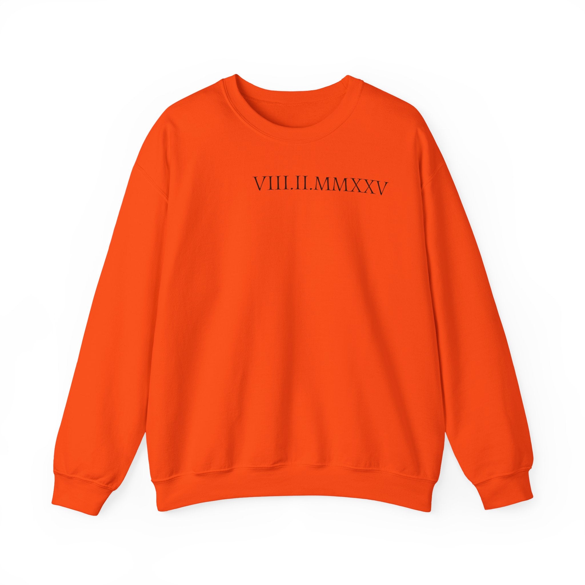 Custom Roman Numeral Date Couple Crewneck Sweatshirt