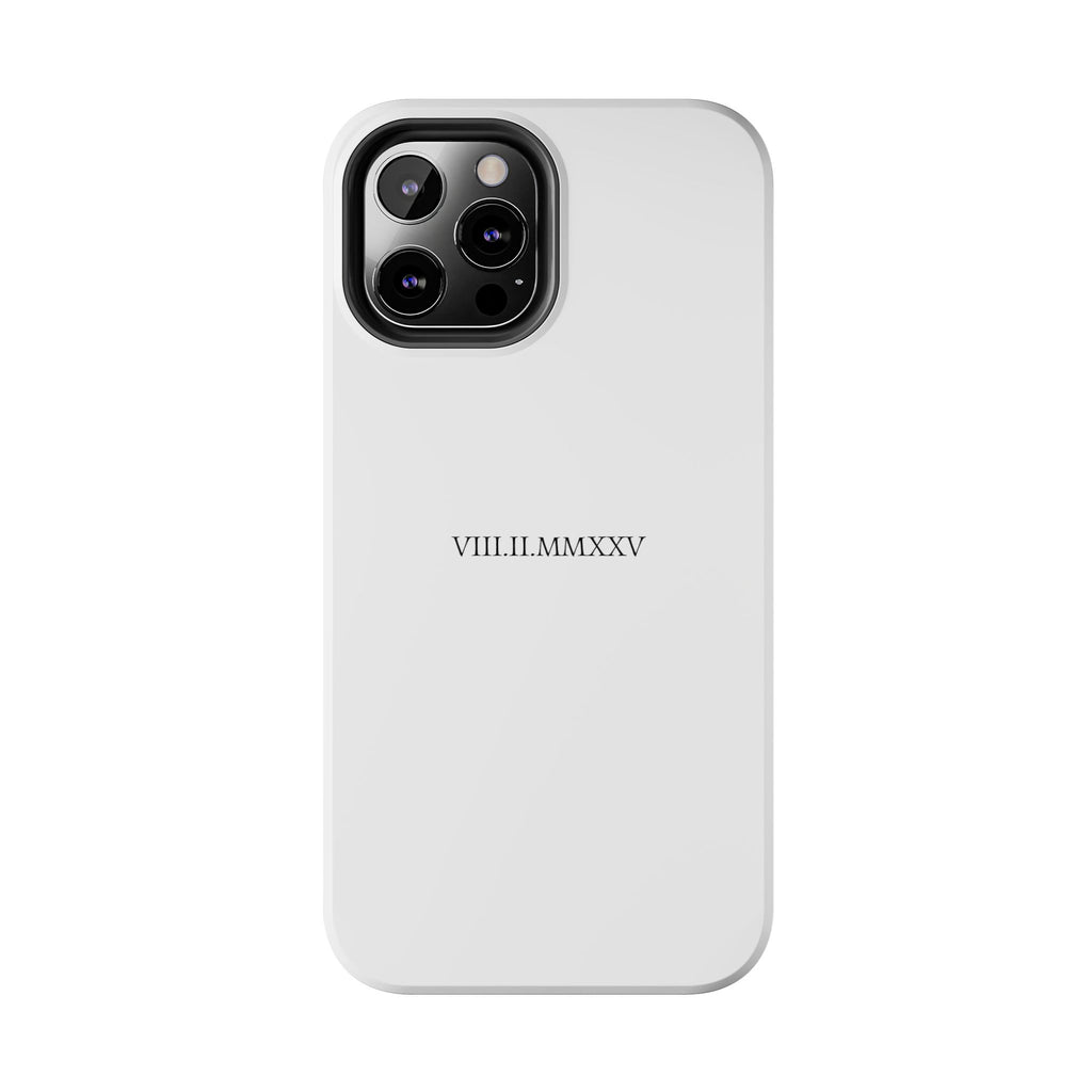 Custom Roman Numeral Date Couple Phone Case