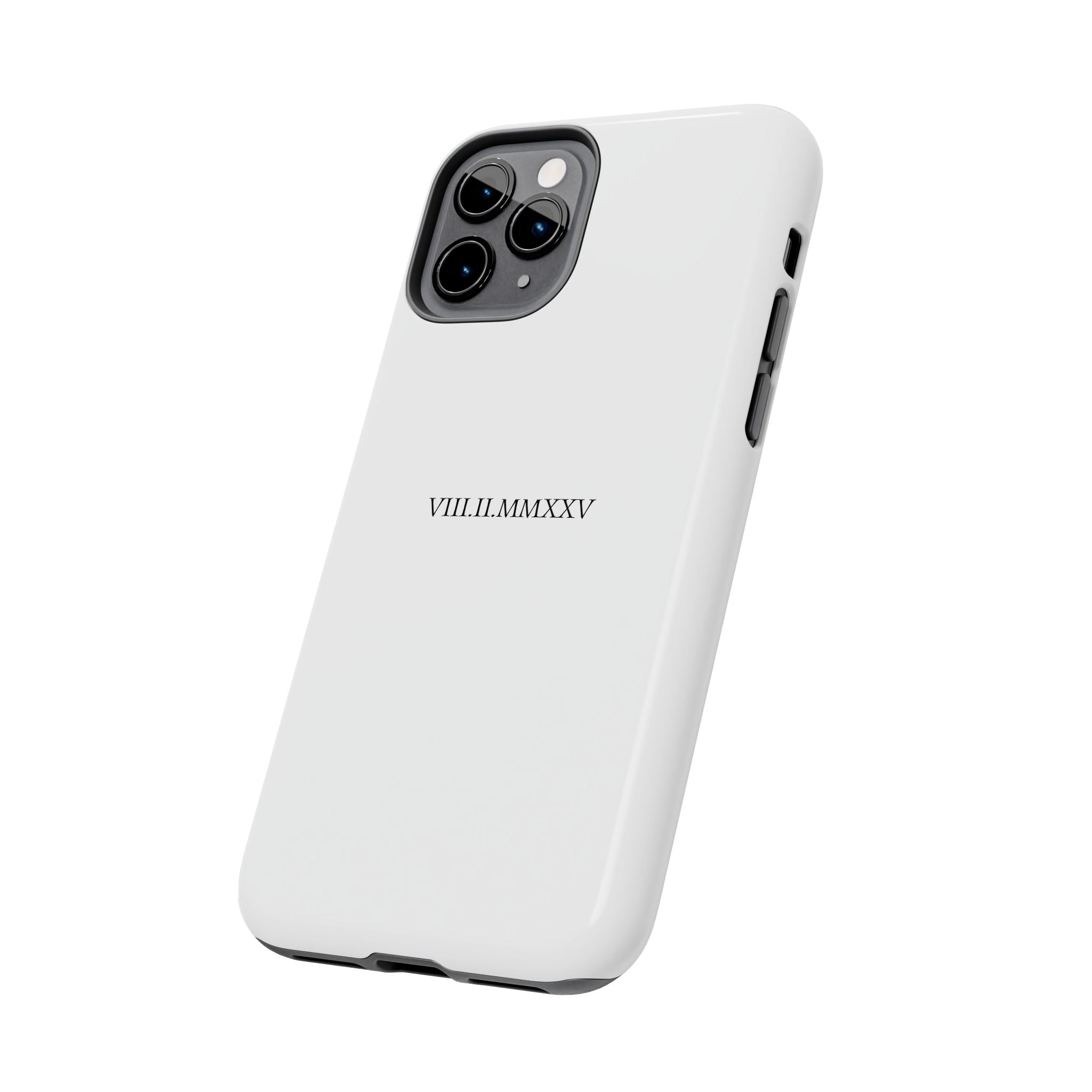 Custom Roman Numeral Date Couple Phone Case