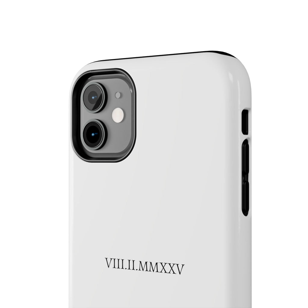 Custom Roman Numeral Date Couple Phone Case