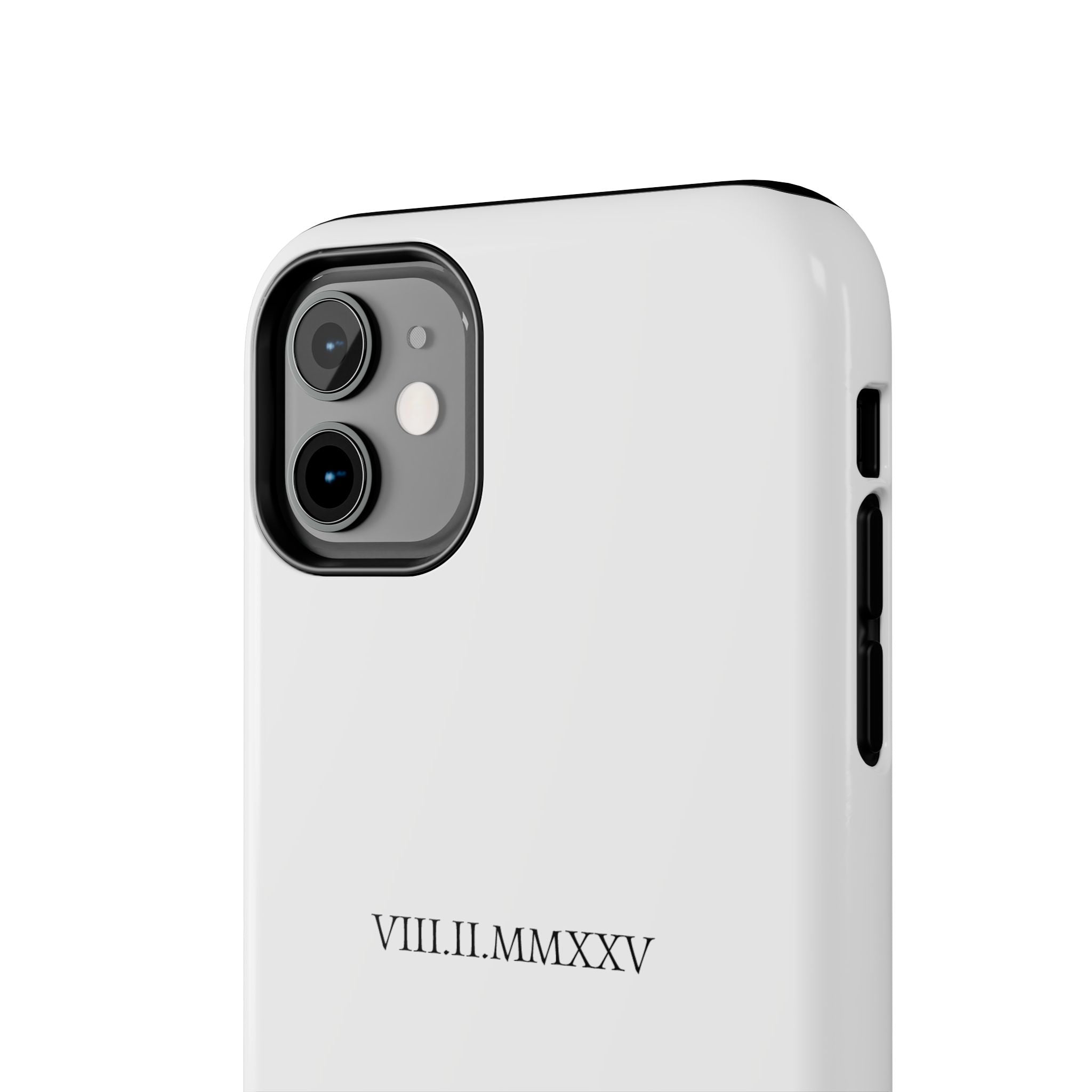 Custom Roman Numeral Date Couple Phone Case