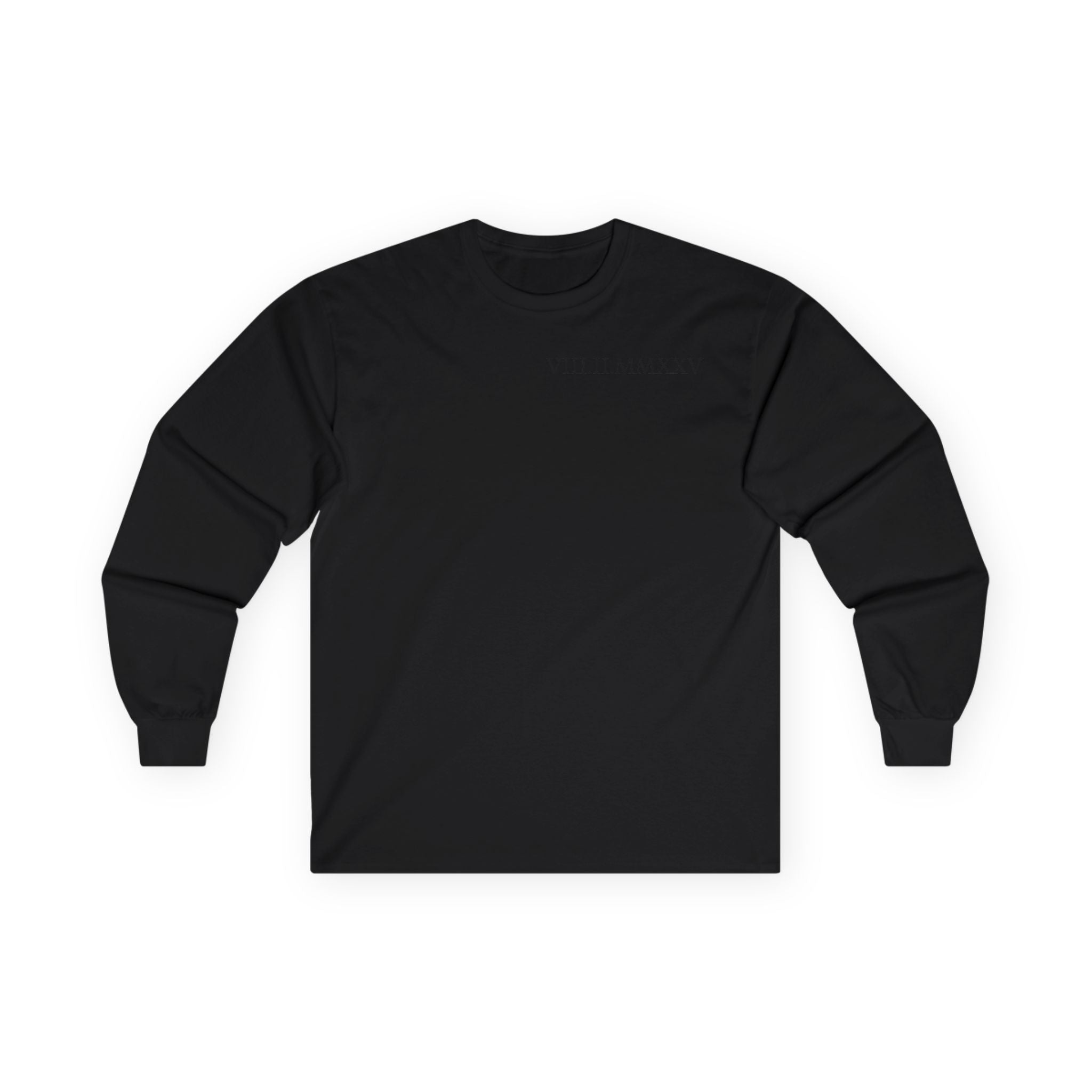 Custom Roman Numeral Date Couple Long Sleeve Tee