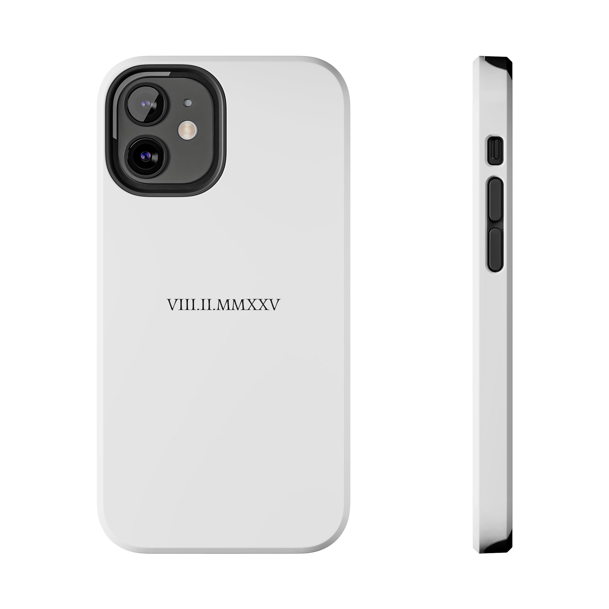 Custom Roman Numeral Date Couple Phone Case