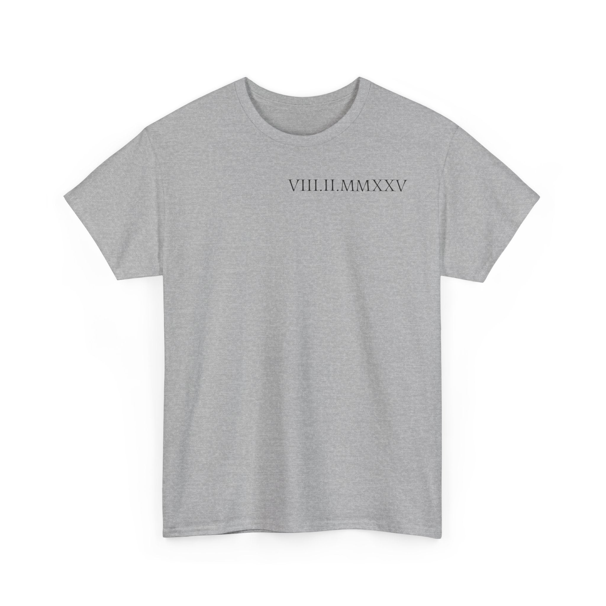 Custom Roman Numeral Date Couple Unisex T-Shirt