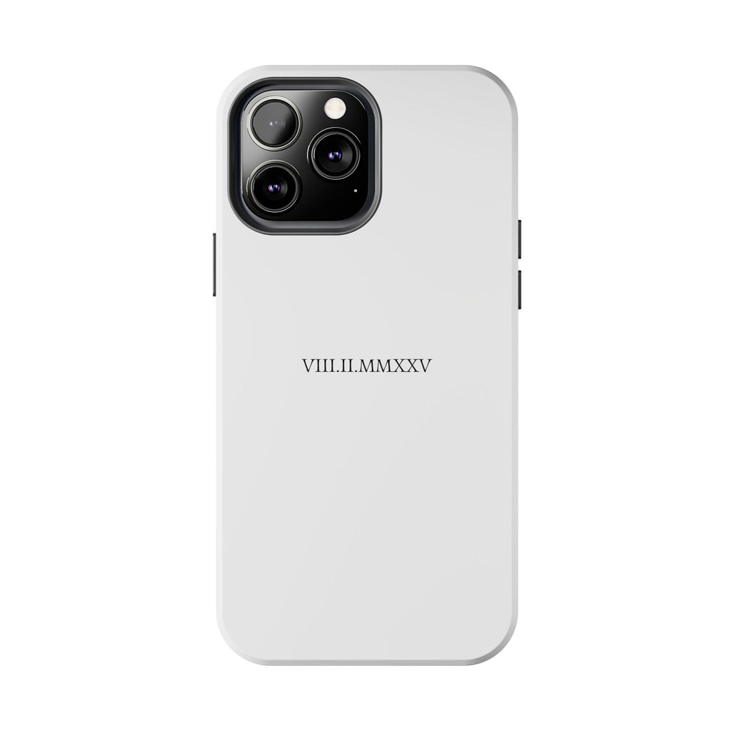 Custom Roman Numeral Date Couple Phone Case
