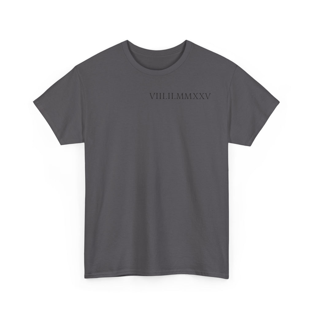 Custom Roman Numeral Date Couple Unisex T-Shirt