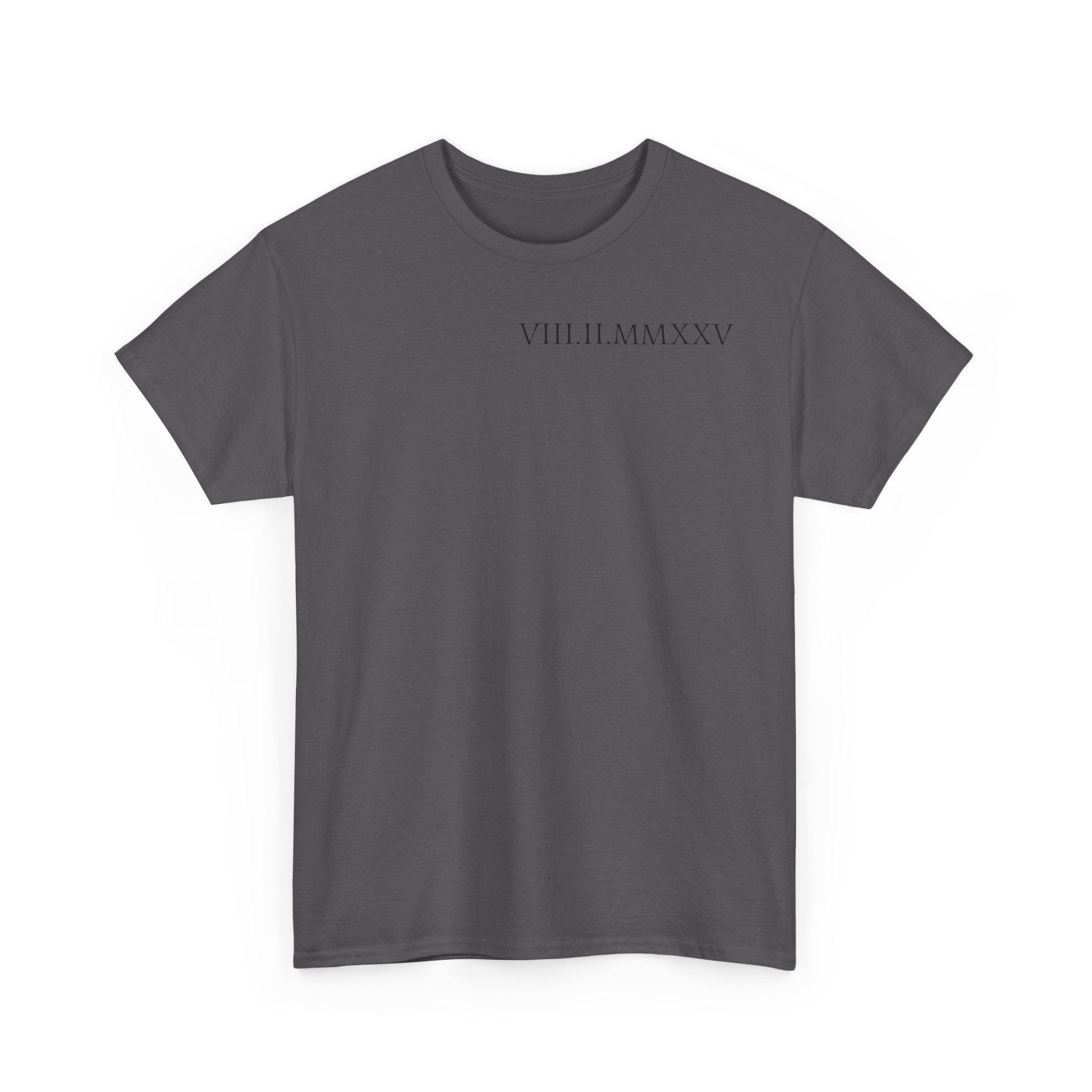 Custom Roman Numeral Date Couple Unisex T-Shirt