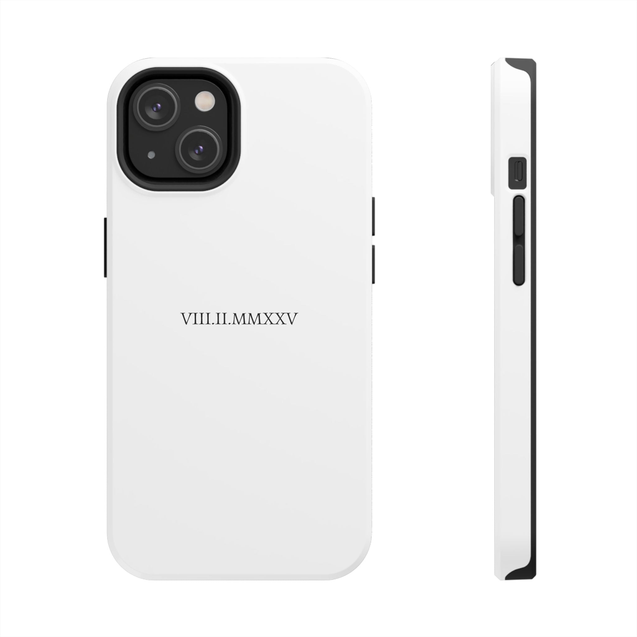 Custom Roman Numeral Date Couple Phone Case