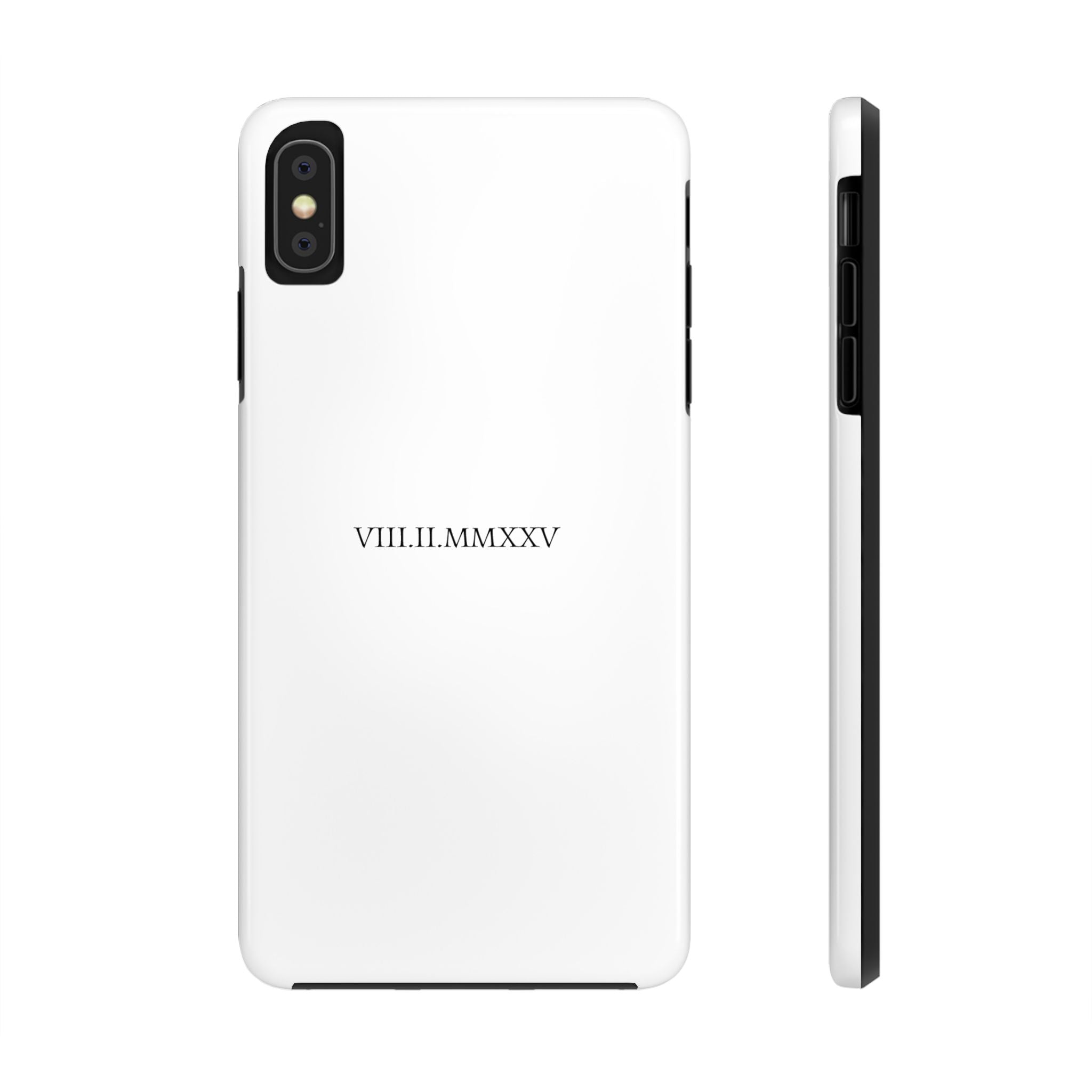 Custom Roman Numeral Date Couple Phone Case