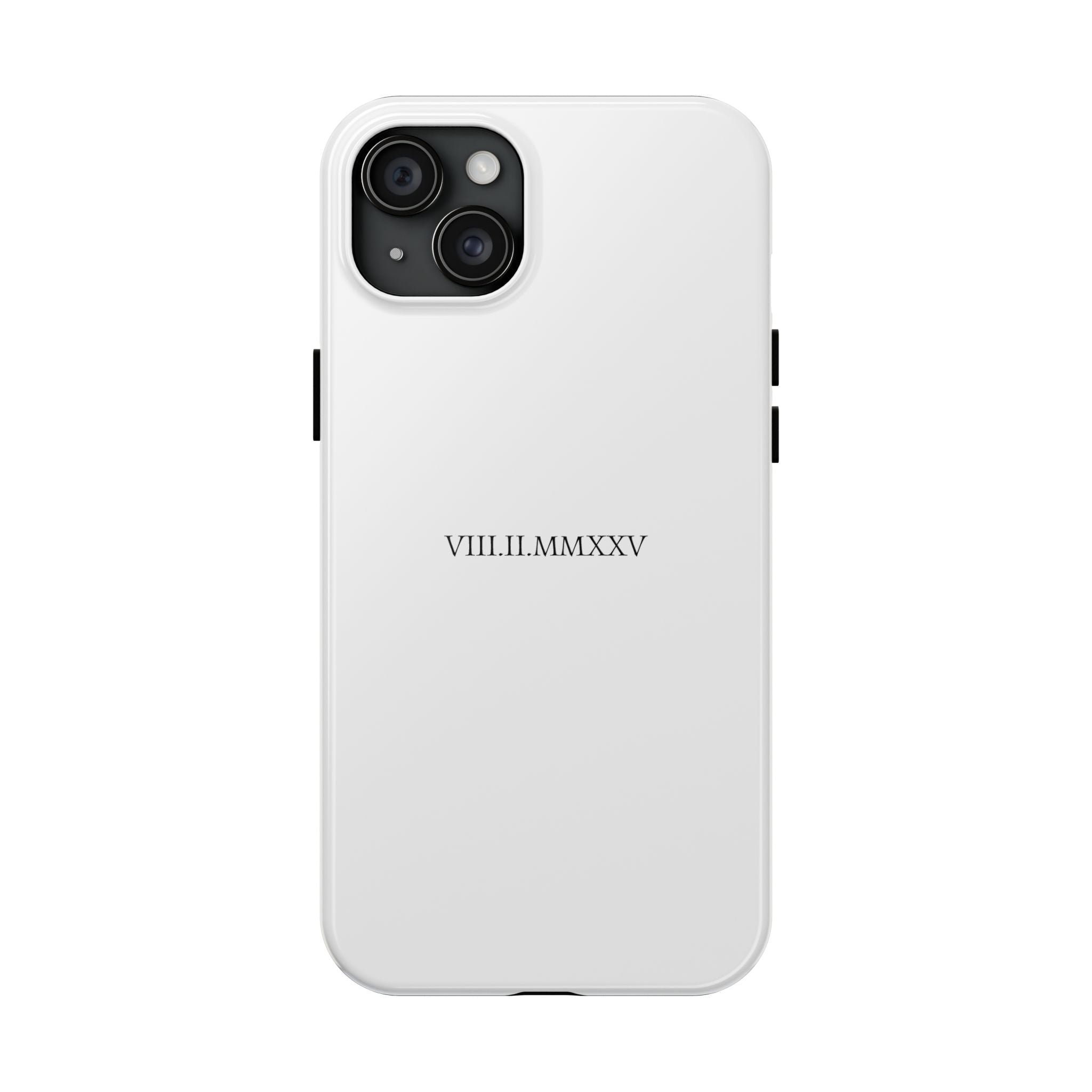 Custom Roman Numeral Date Couple Phone Case