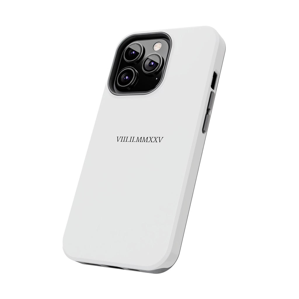 Custom Roman Numeral Date Couple Phone Case