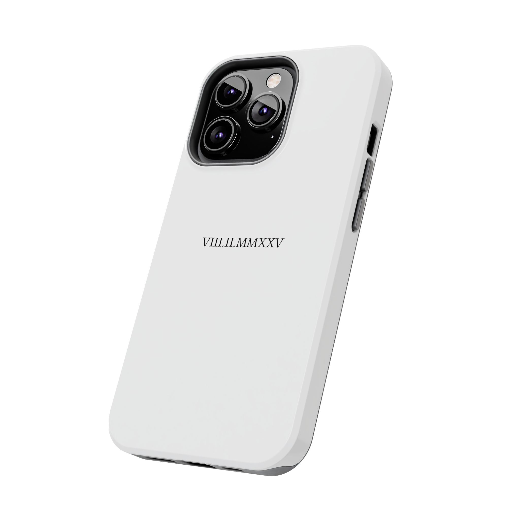 Custom Roman Numeral Date Couple Phone Case