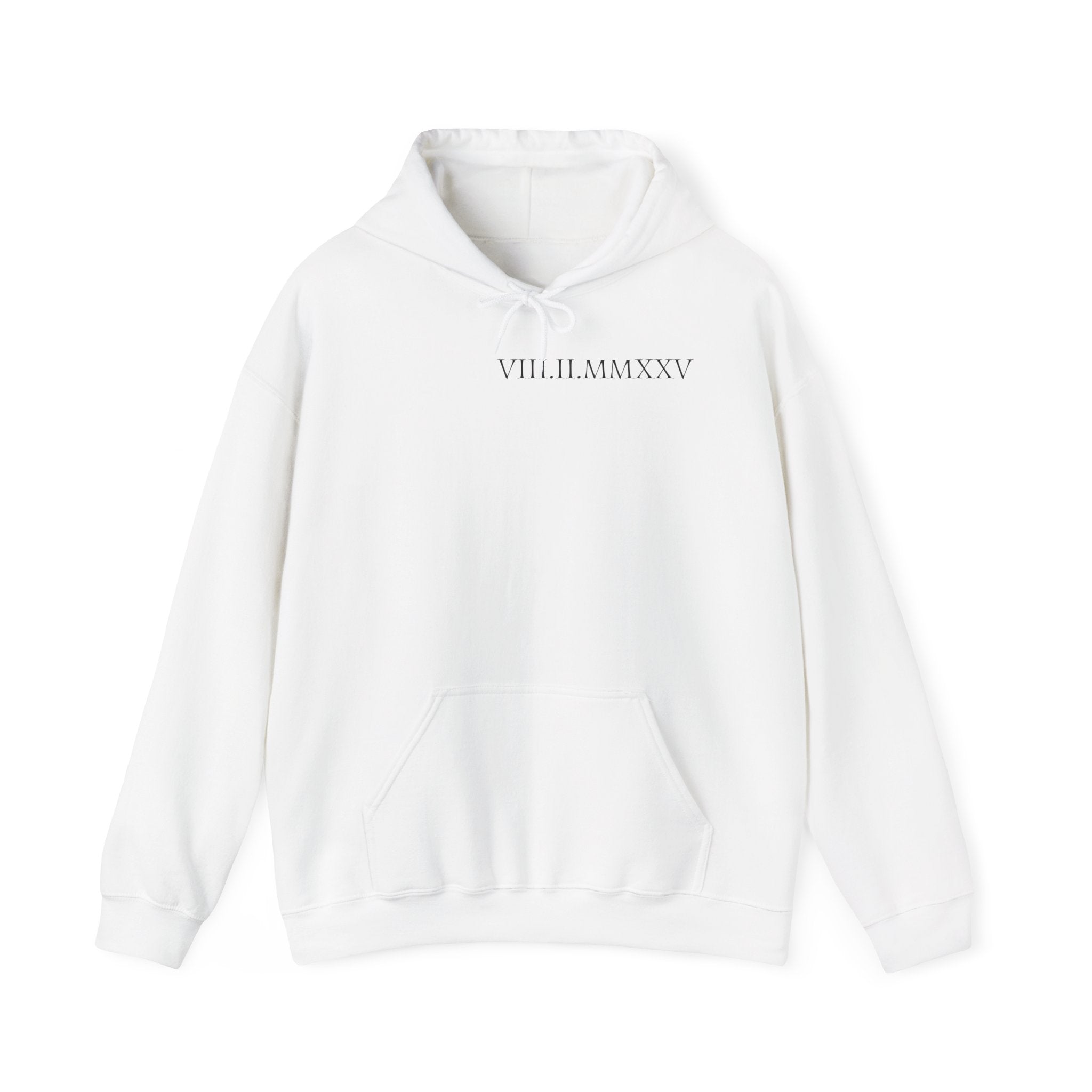 Custom Roman Numeral Date Couple Hoodie