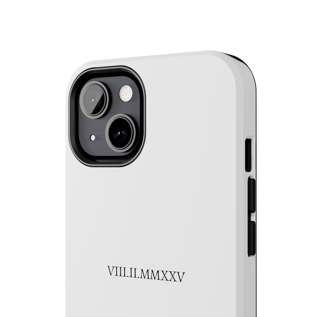 Custom Roman Numeral Date Couple Phone Case