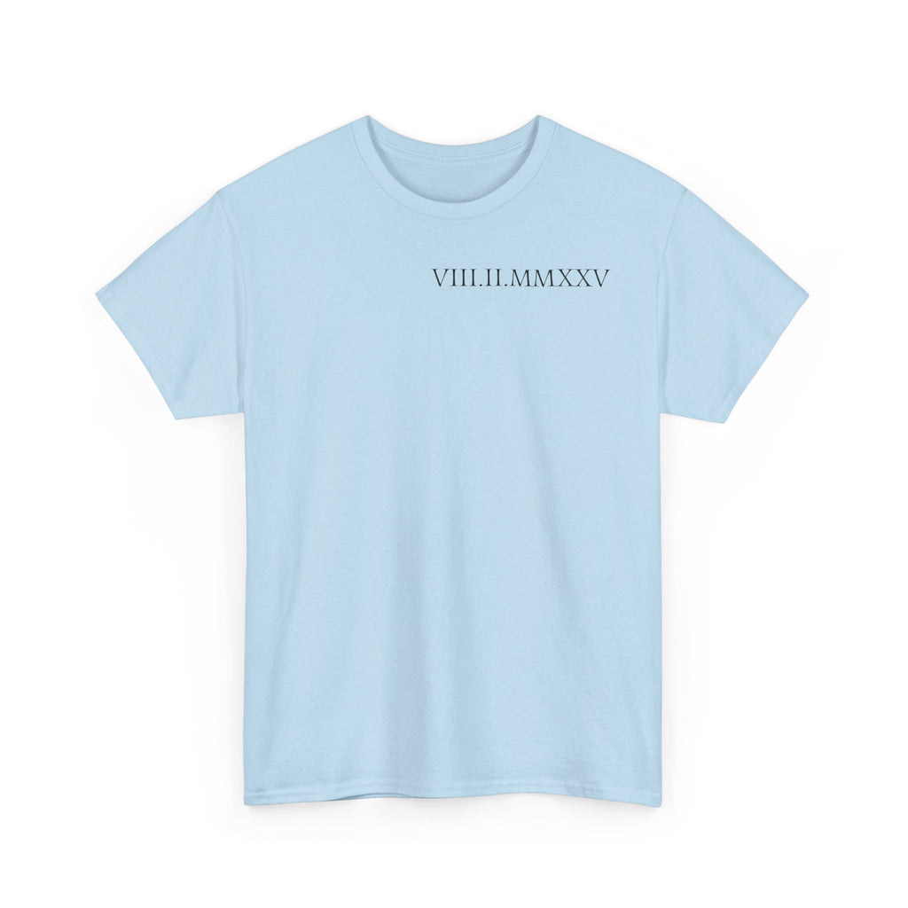 Custom Roman Numeral Date Couple Unisex T-Shirt