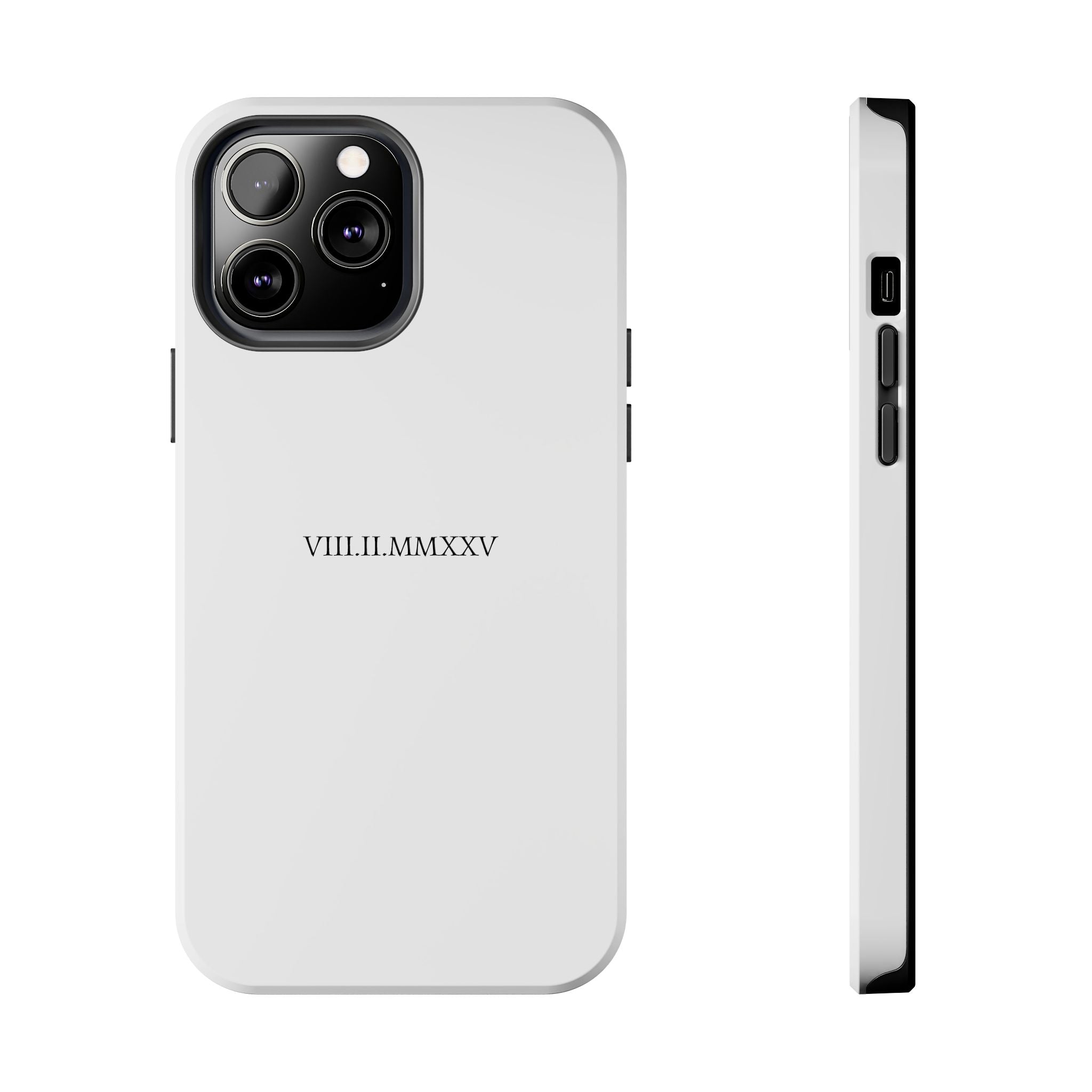Custom Roman Numeral Date Couple Phone Case