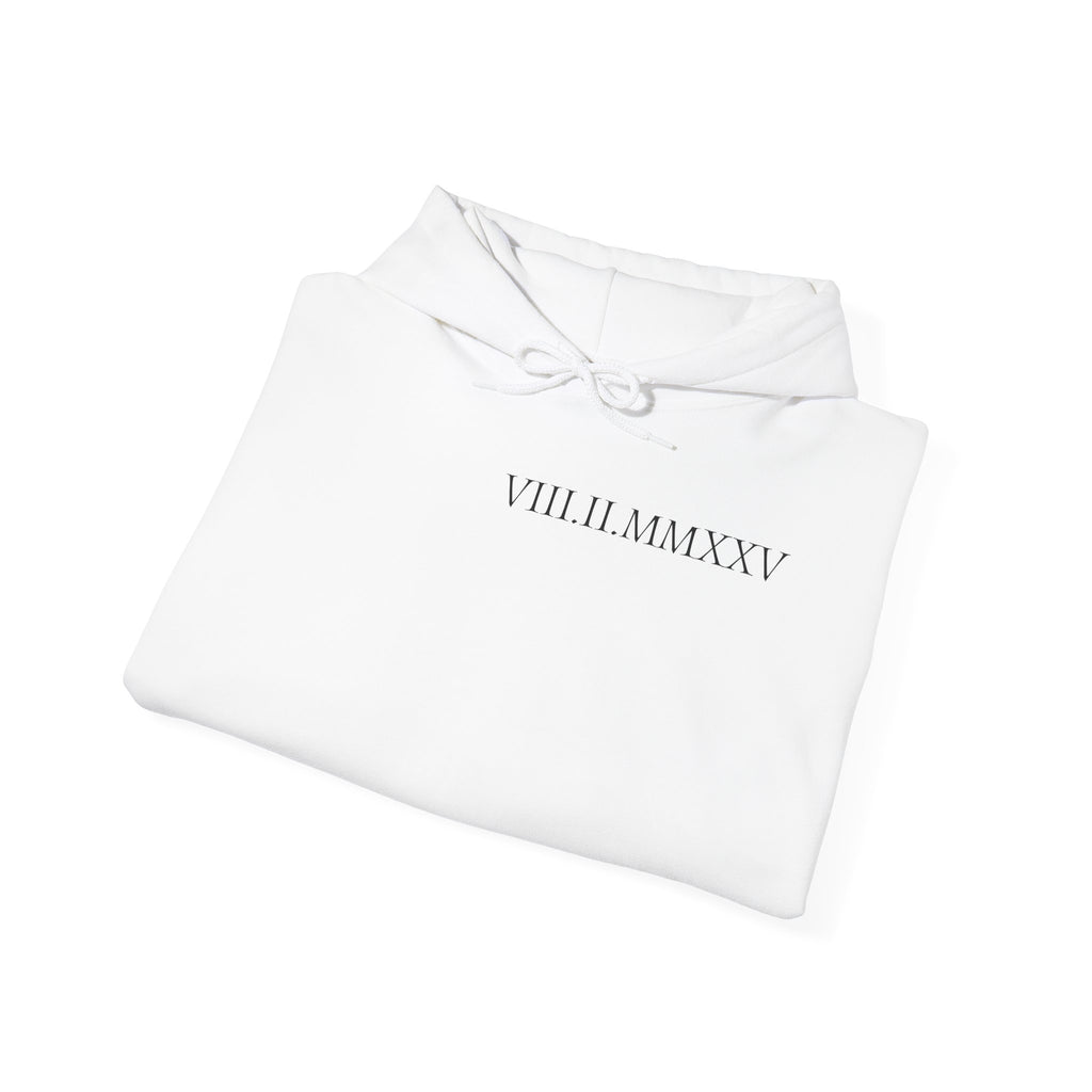 Custom Roman Numeral Date Couple Hoodie