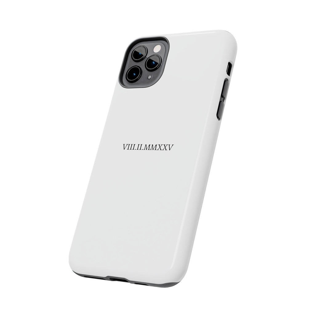 Custom Roman Numeral Date Couple Phone Case