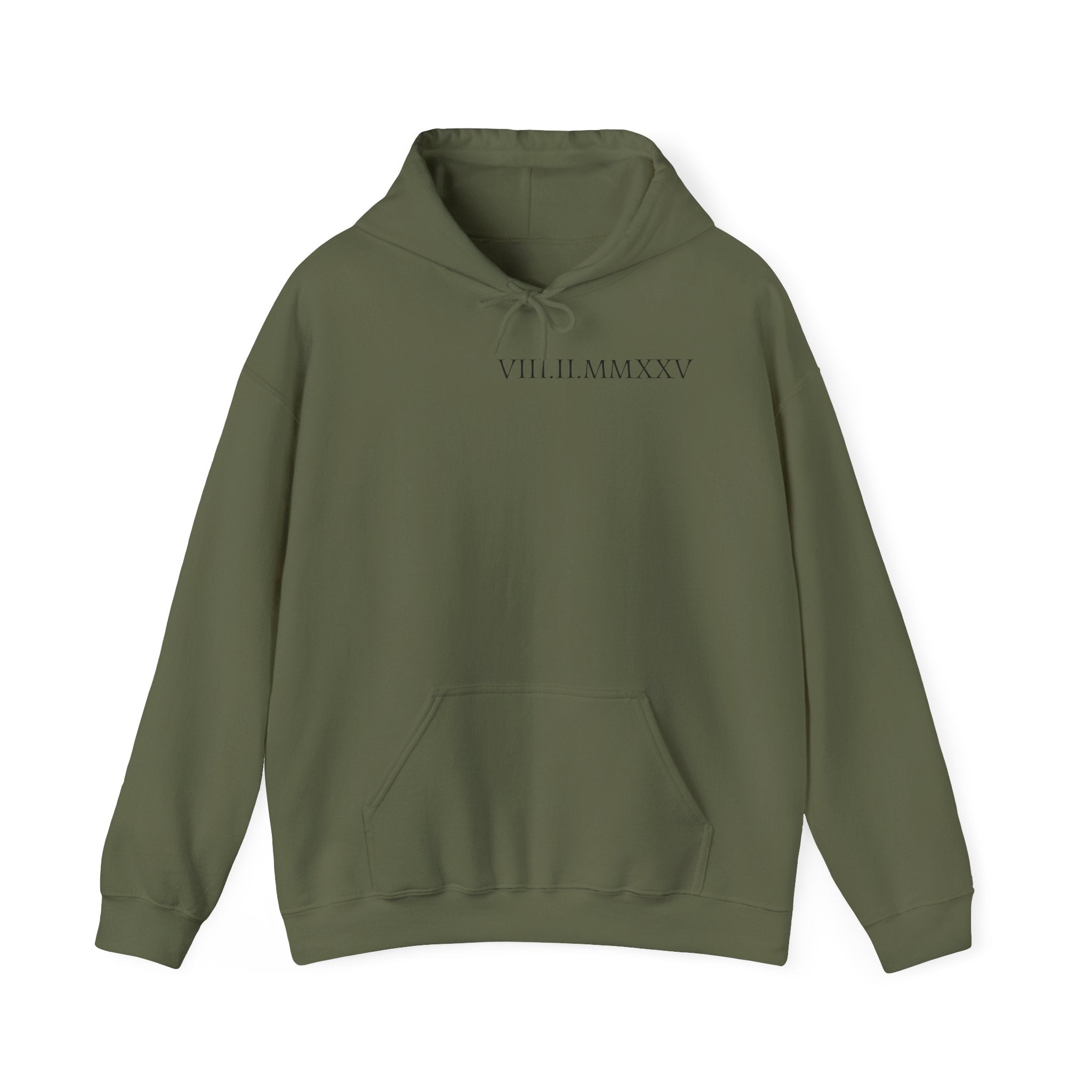 Custom Roman Numeral Date Couple Hoodie